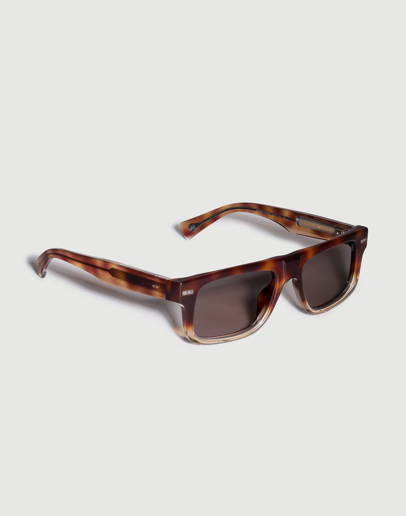 Brunello Cucinelli Rectangular acetate sunglasses outlook