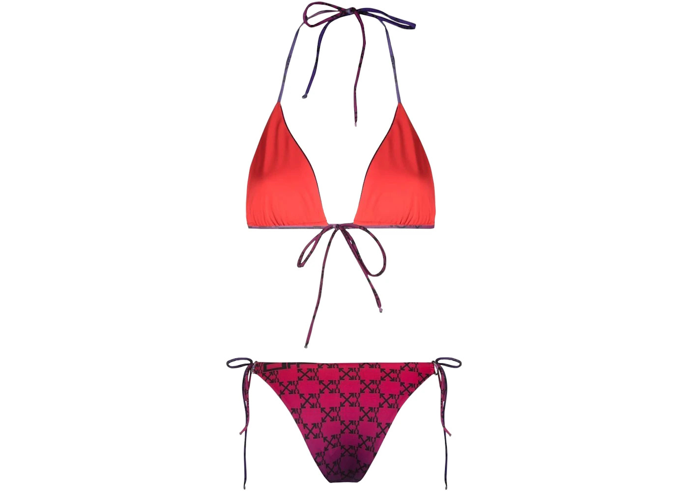 OFF-WHITE Arrows Gradient Two Piece Swimsuit Red/Blue - 2