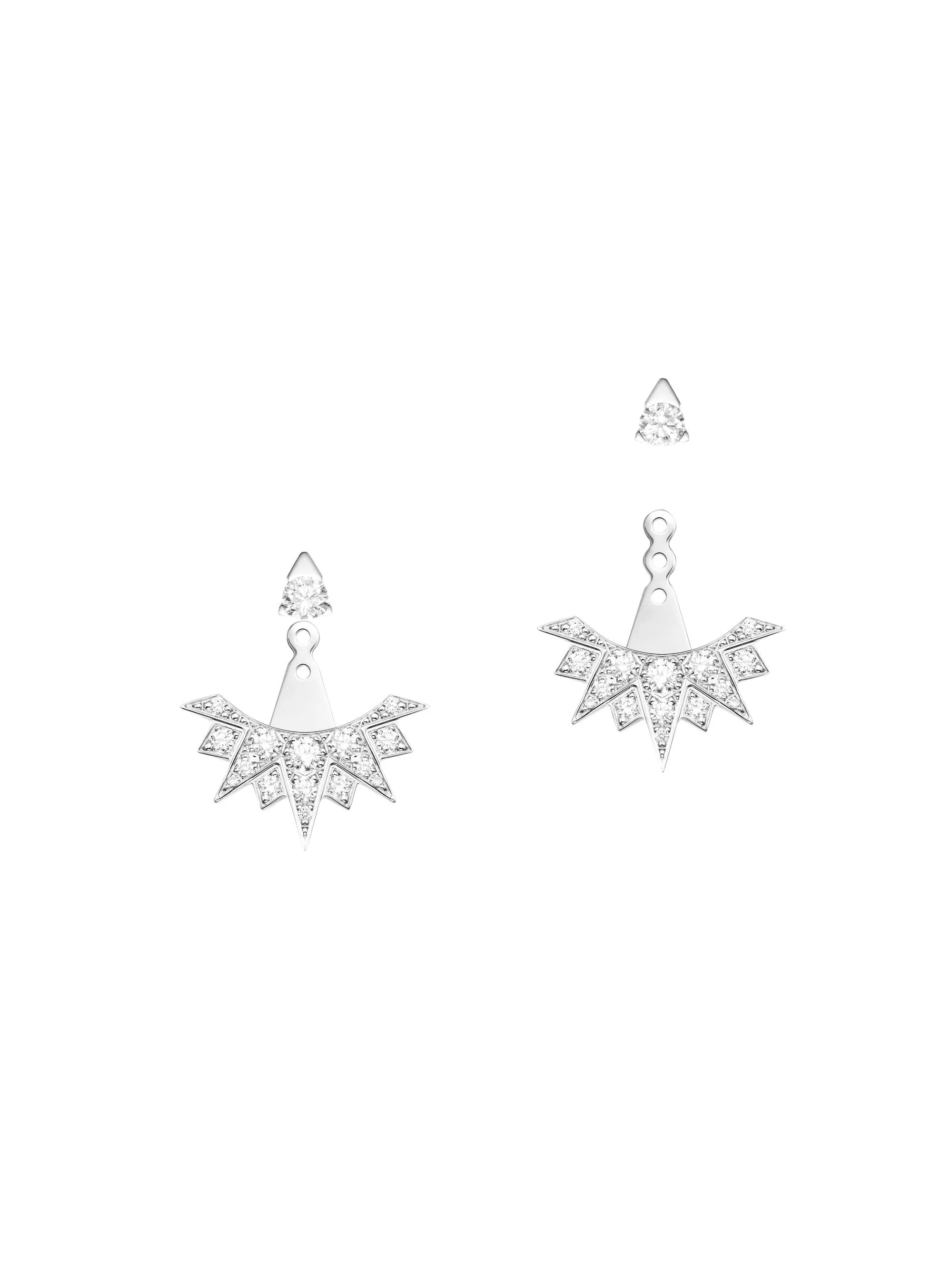 Women's Sunlight 18K White Gold & Diamond Stud & Ear Jacket Set - 1