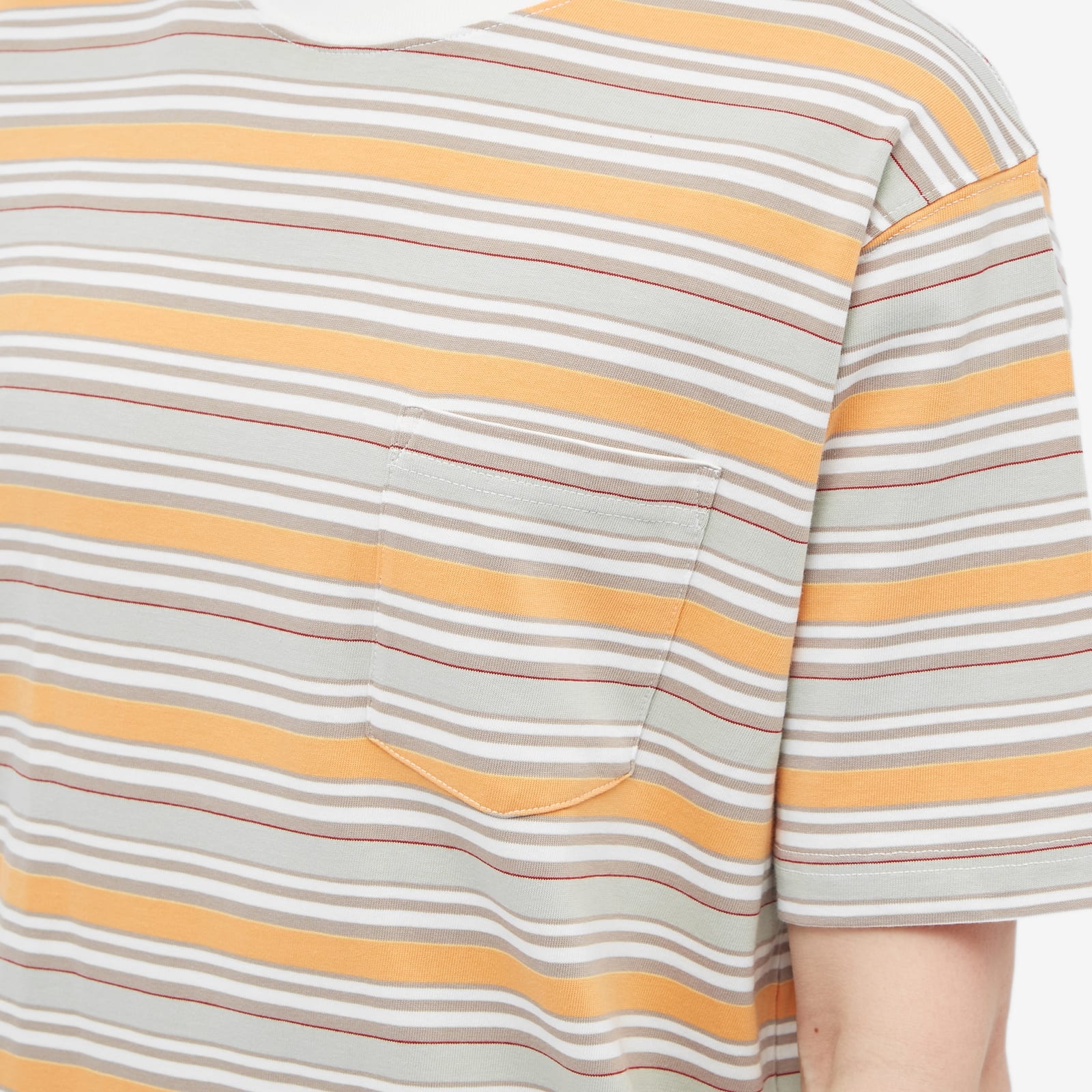 Beams Plus Multi Stripe Pocket T-Shirt - 5
