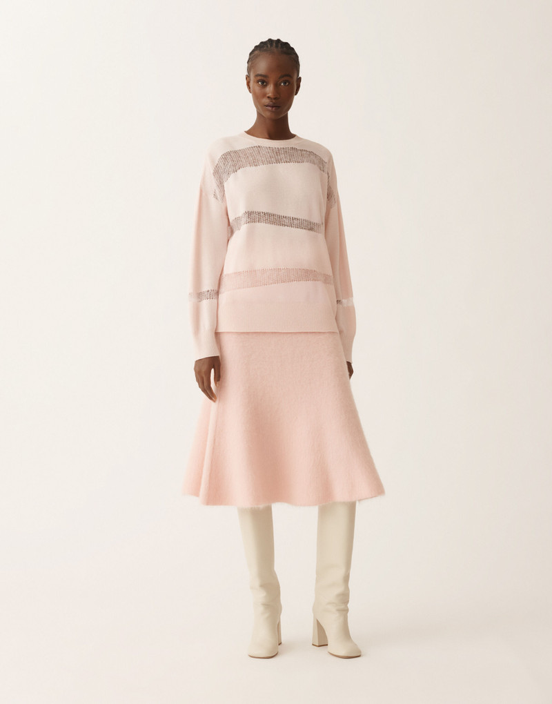 Sweater in Platinum and mohair 3