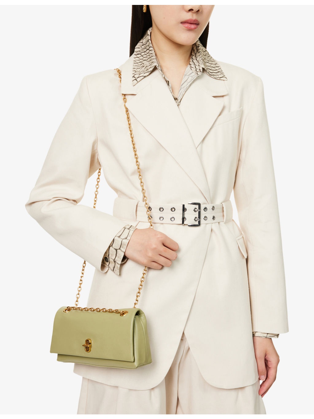 The Dual Chain Mini Leather Cross Body Bag - 2