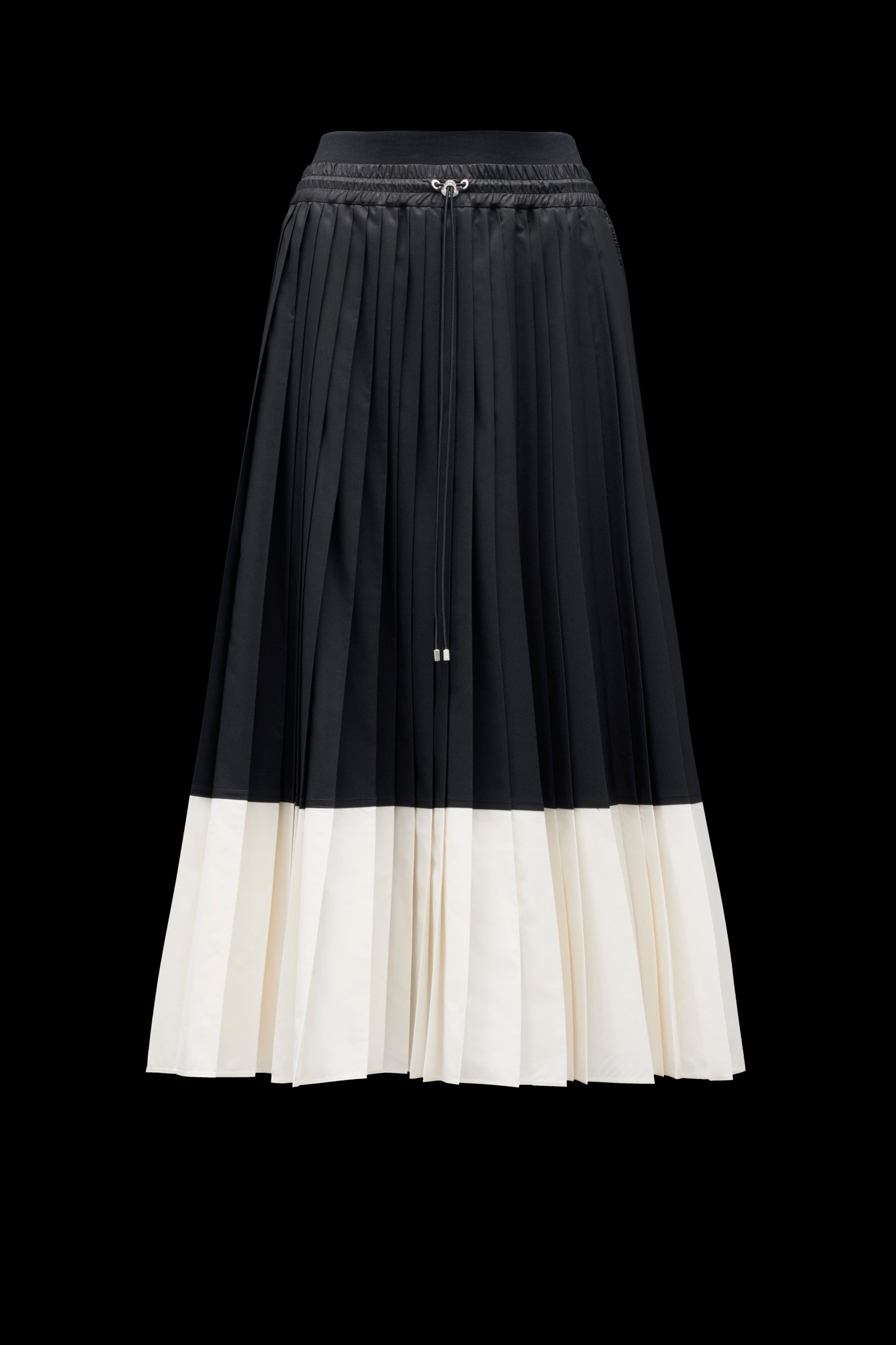 Pleated Taffeta Midi Skirt - 1