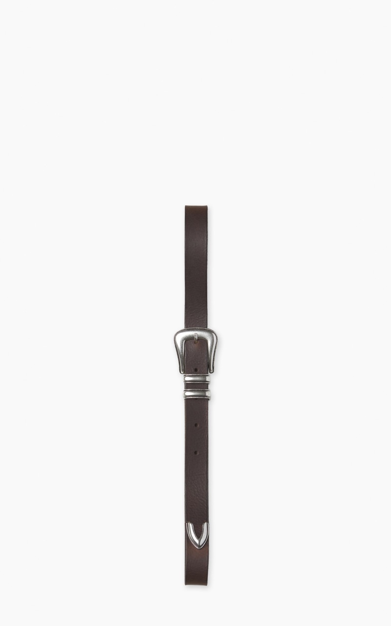 WESTERN SILVER BELT DARK BROWN - 1