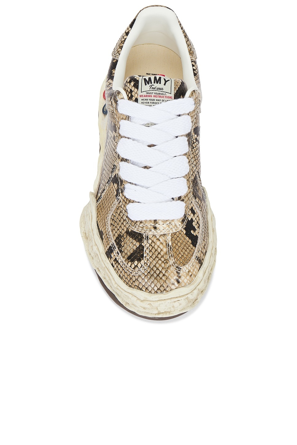 Herbie Original Sole Printed Python Leather Low-Top Sneaker - 4