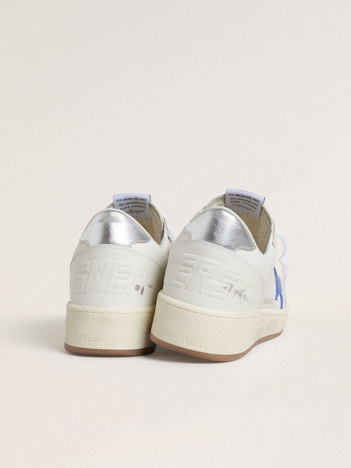 Ball Star with light blue leather star and silver foiled leather heel tab - 4