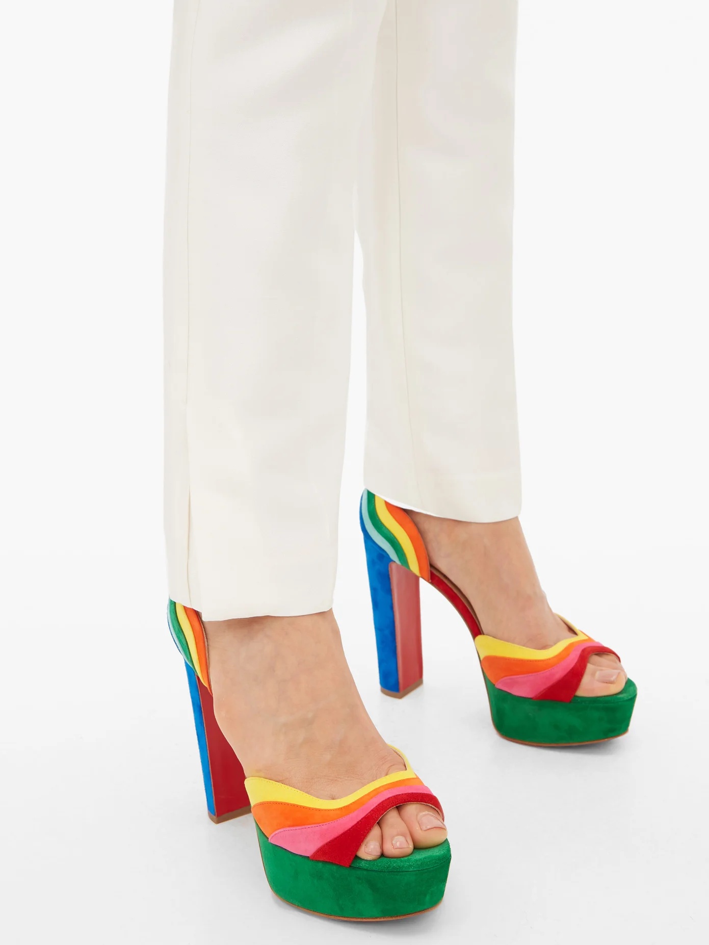 Degratissimo 130 rainbow-suede sandals - 3