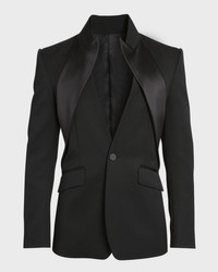 ジャケット ALEXANDER McQUEEN TWISTED CAVALRY TWILL SPLICED JACKET Twisted Spliced Jacket Black for Women | Alexander McQueen