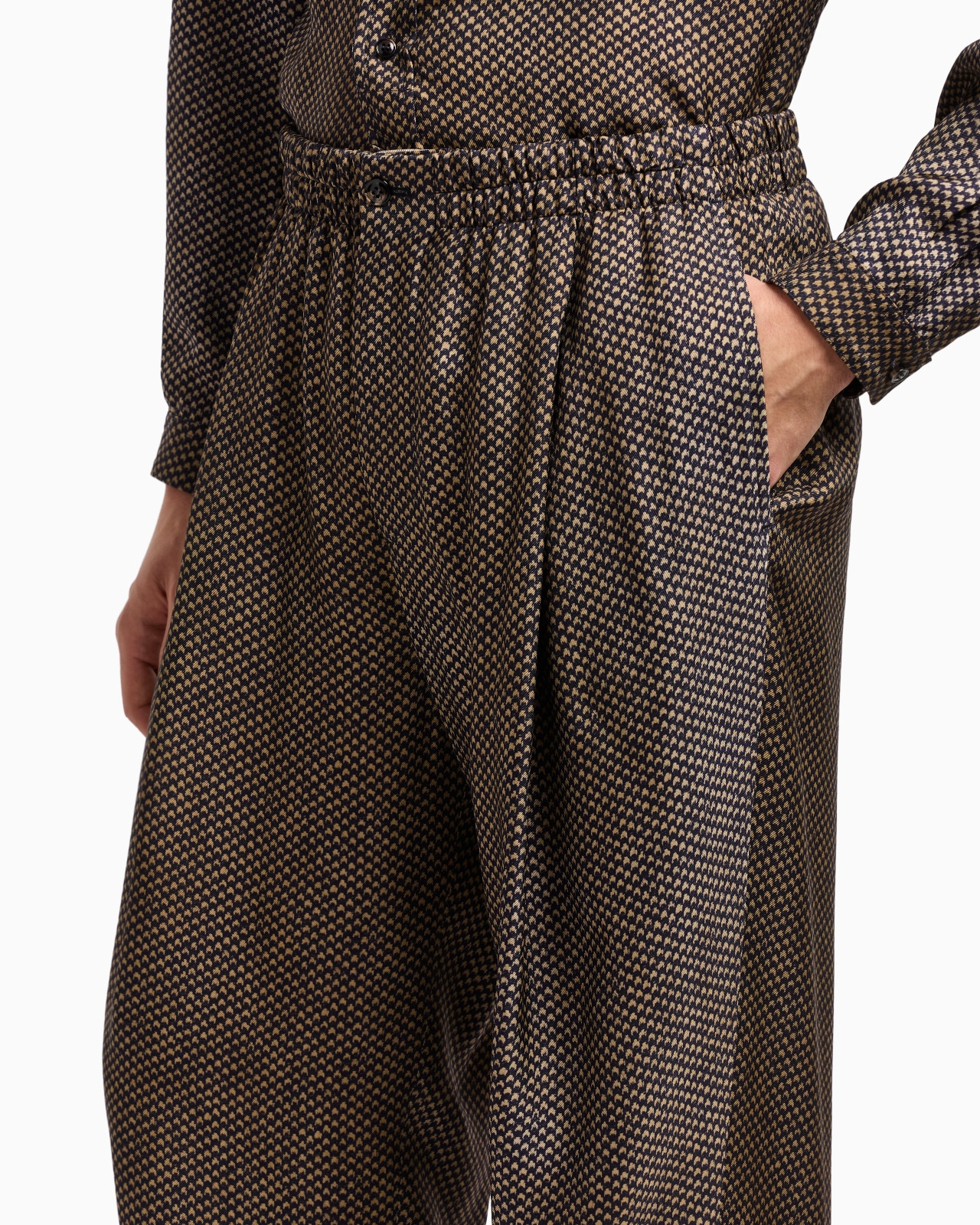 PATTERNED VISCOSE RELAXED TROUSERS - 5