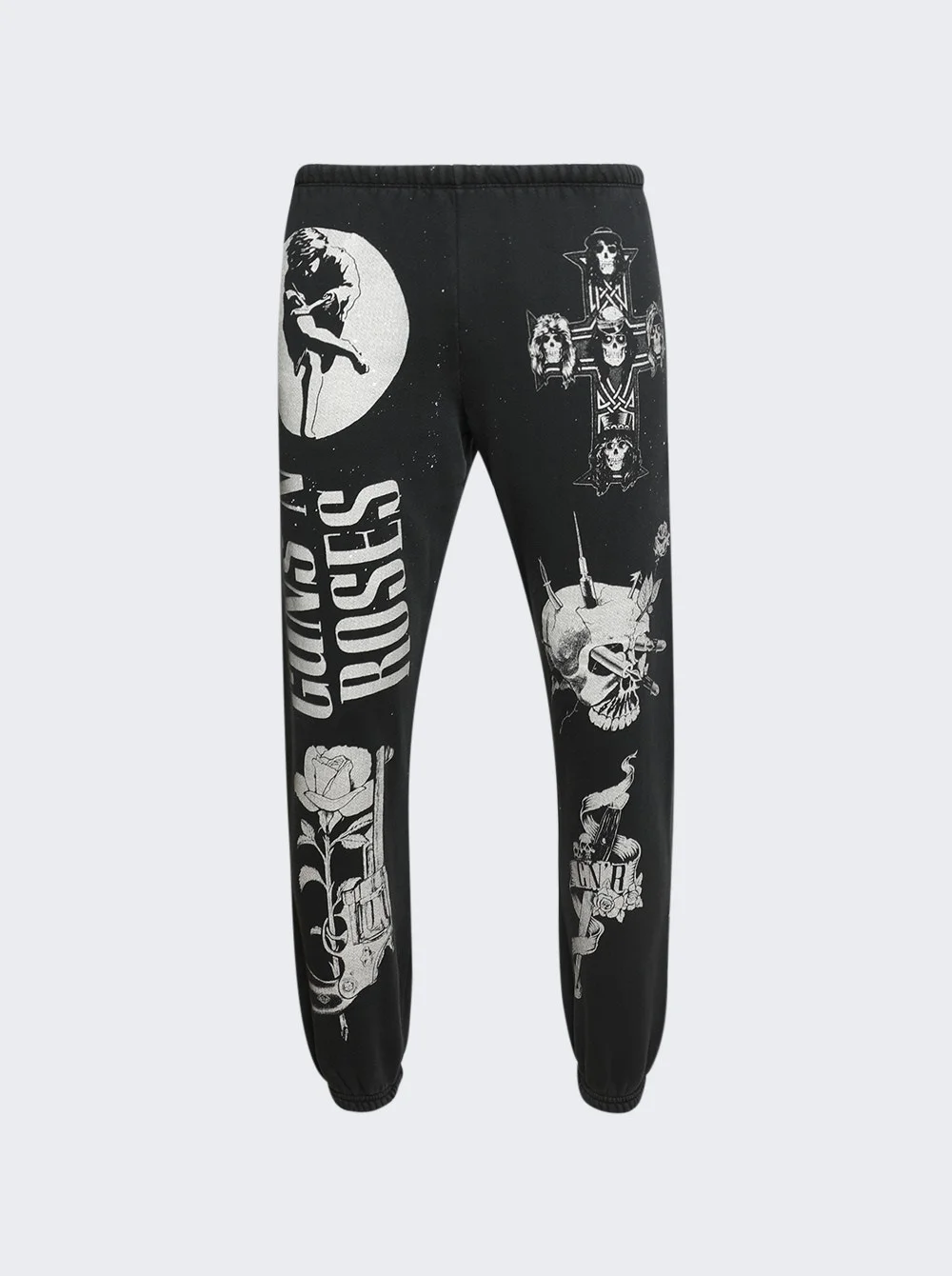 Guns N' Roses Hand Painted And Printed P.e. Sweatpants Coal - 1