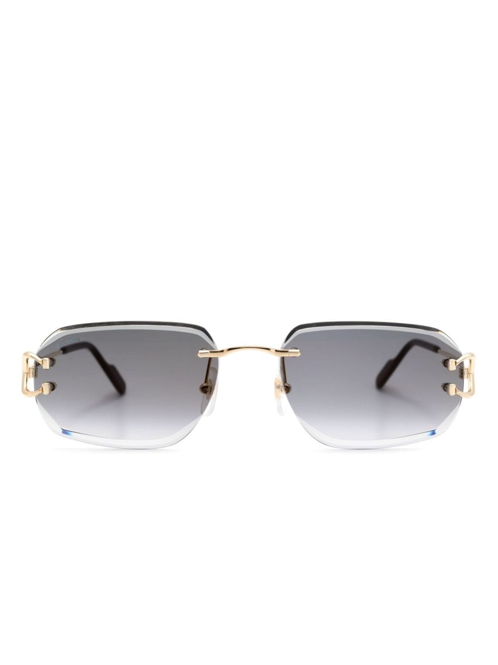 rimless rectangle-frame sunglasses - 1