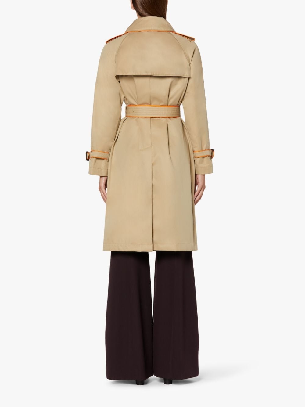 NORRIE HONEY & ORANGE COTTON TRENCH COAT | LMT-009 - 4