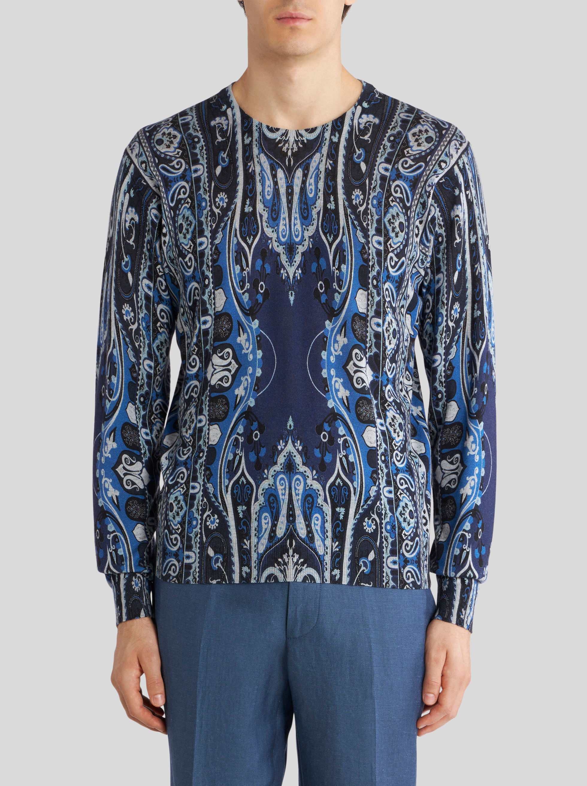 PAISLEY SILK AND CASHMERE JUMPER - 2