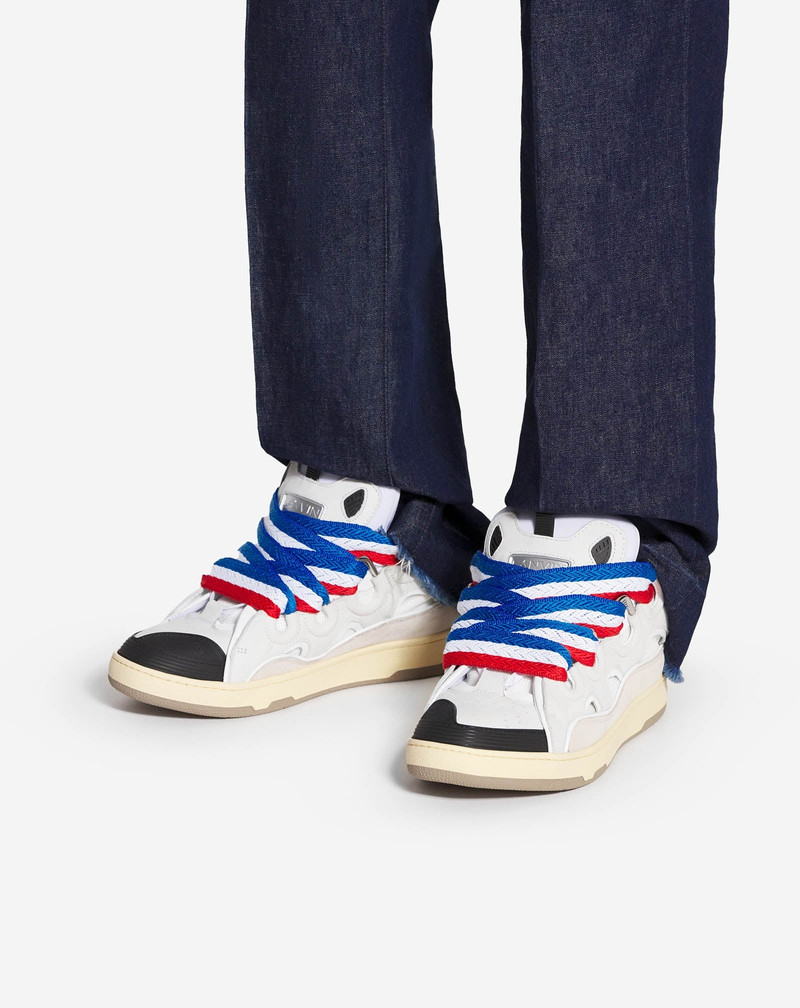 Lanvin WORLD CUP LEATHER CURB SNEAKERS outlook
