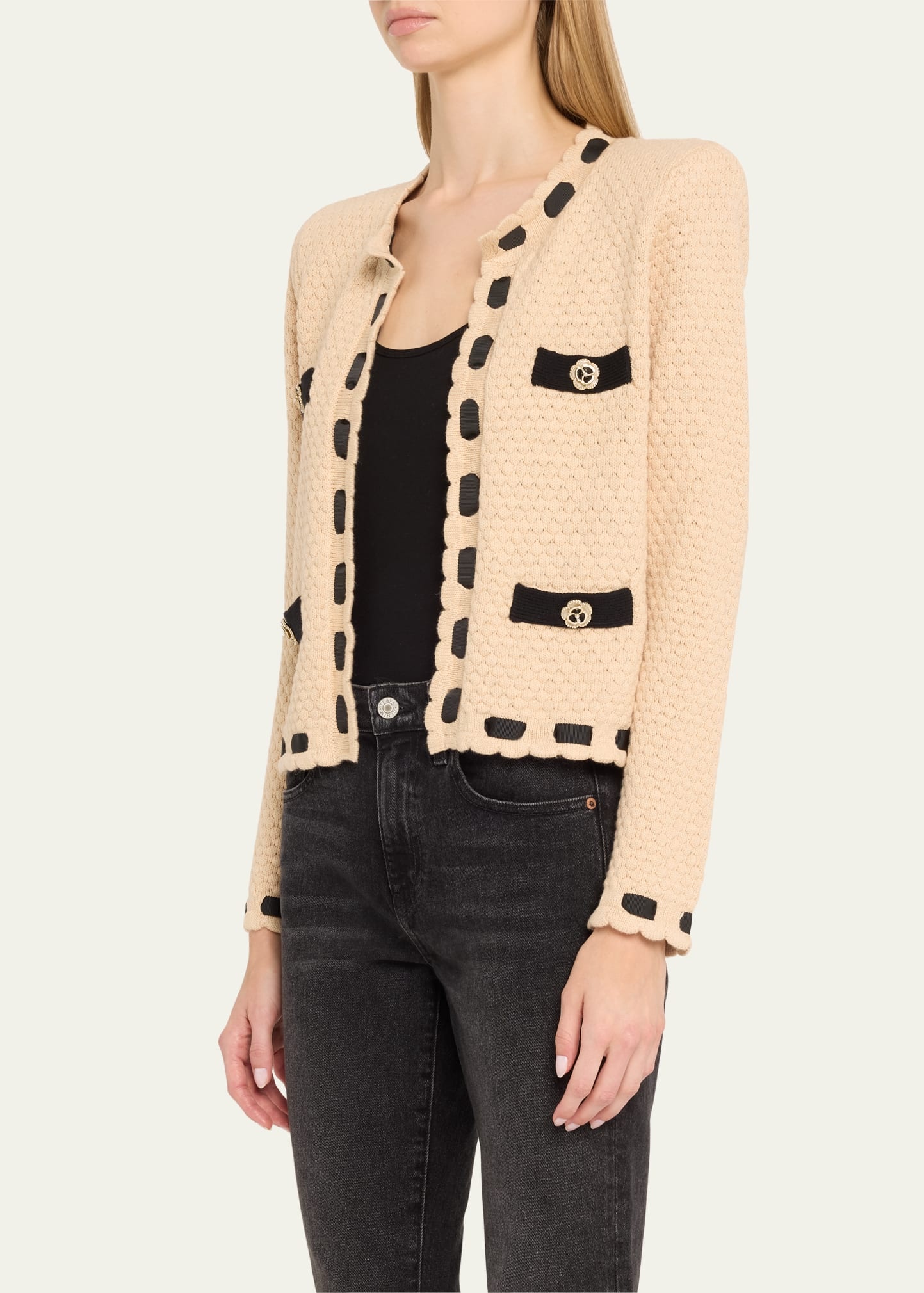 Astor Contrast Trim Cardigan - 4