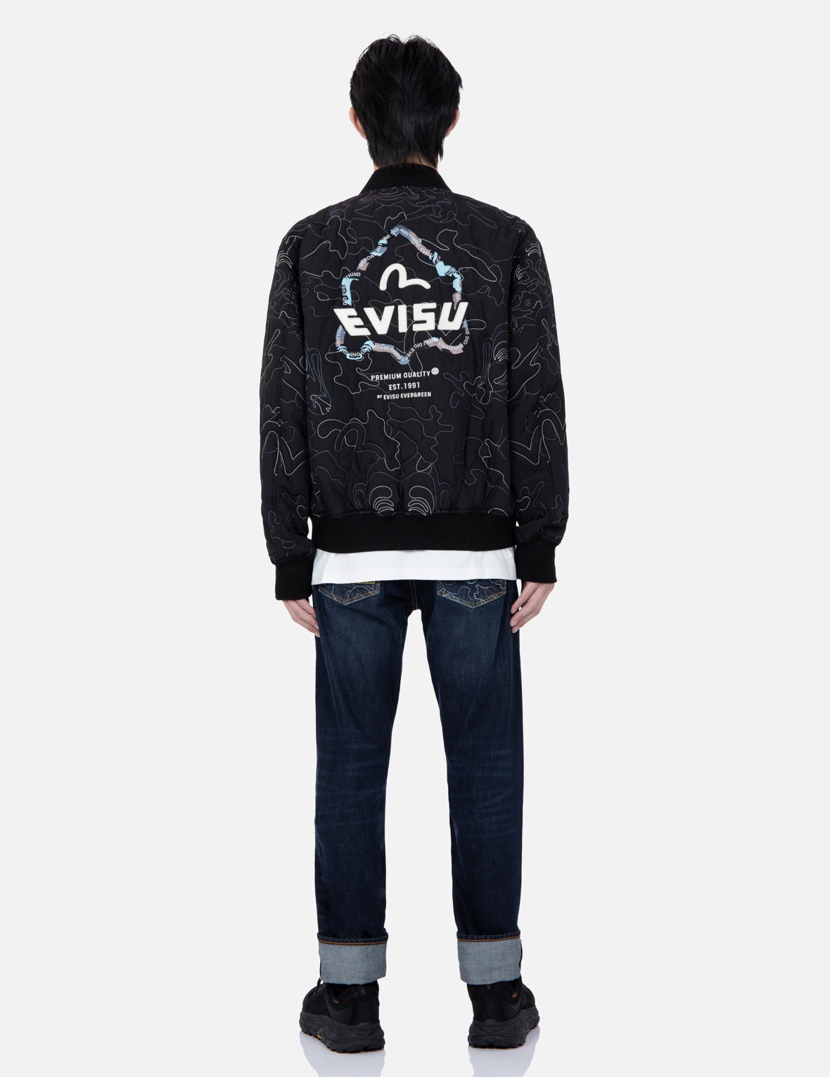 Allover Camouflage Outline Quilted Jacket - 5