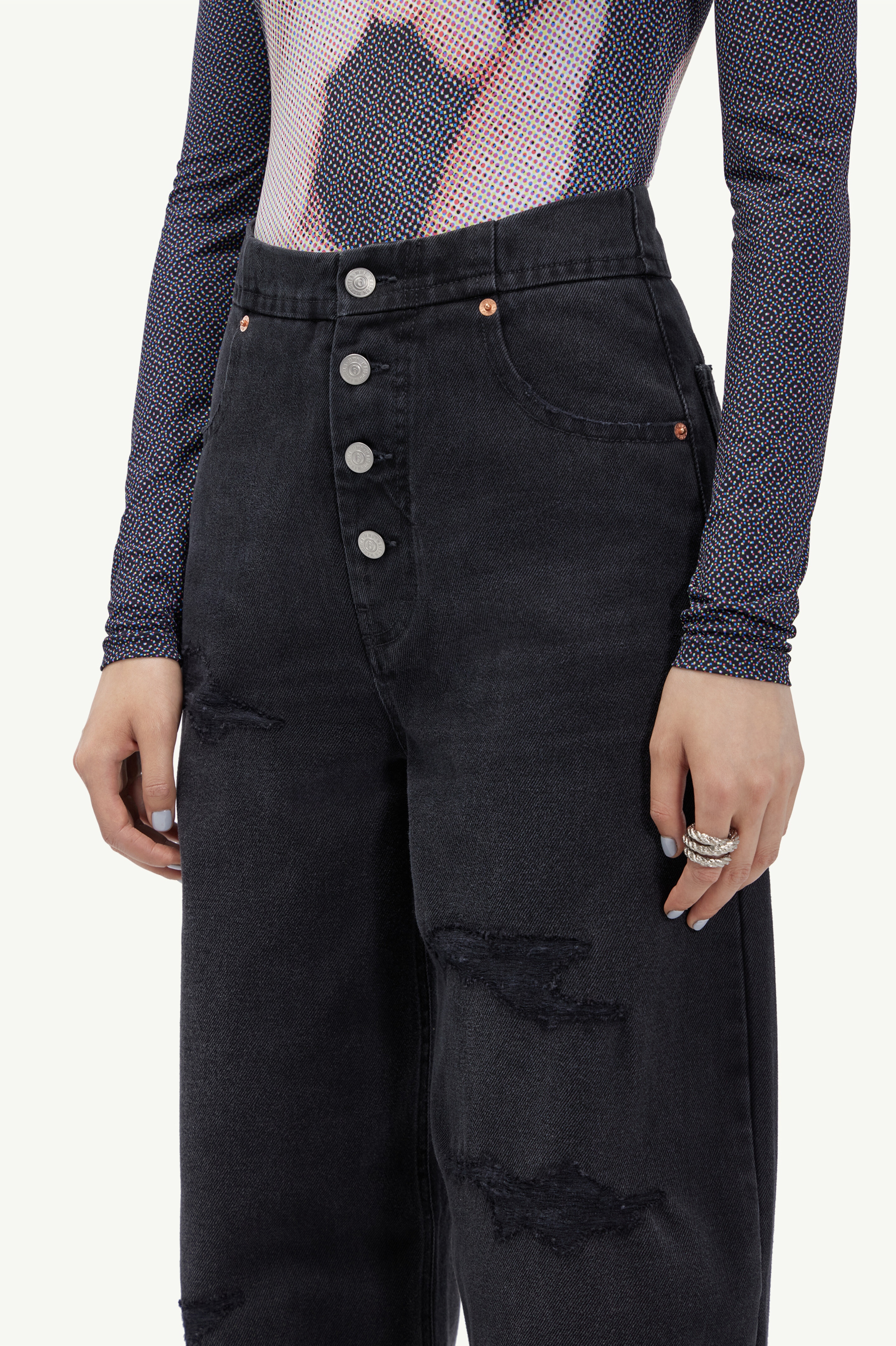 High-waist jeans - 5