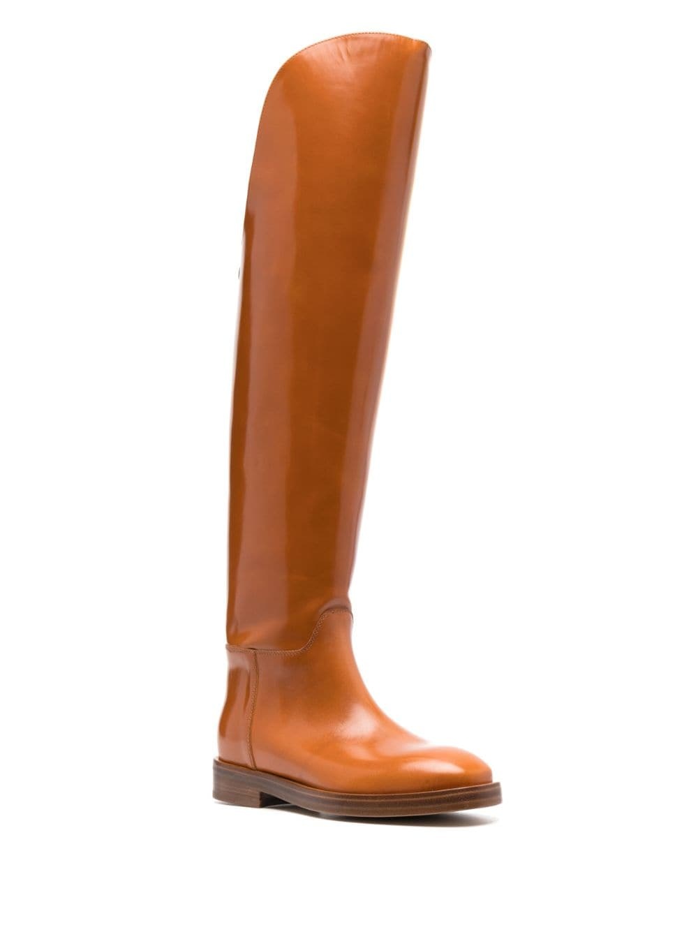 zipped knee-length boots - 2