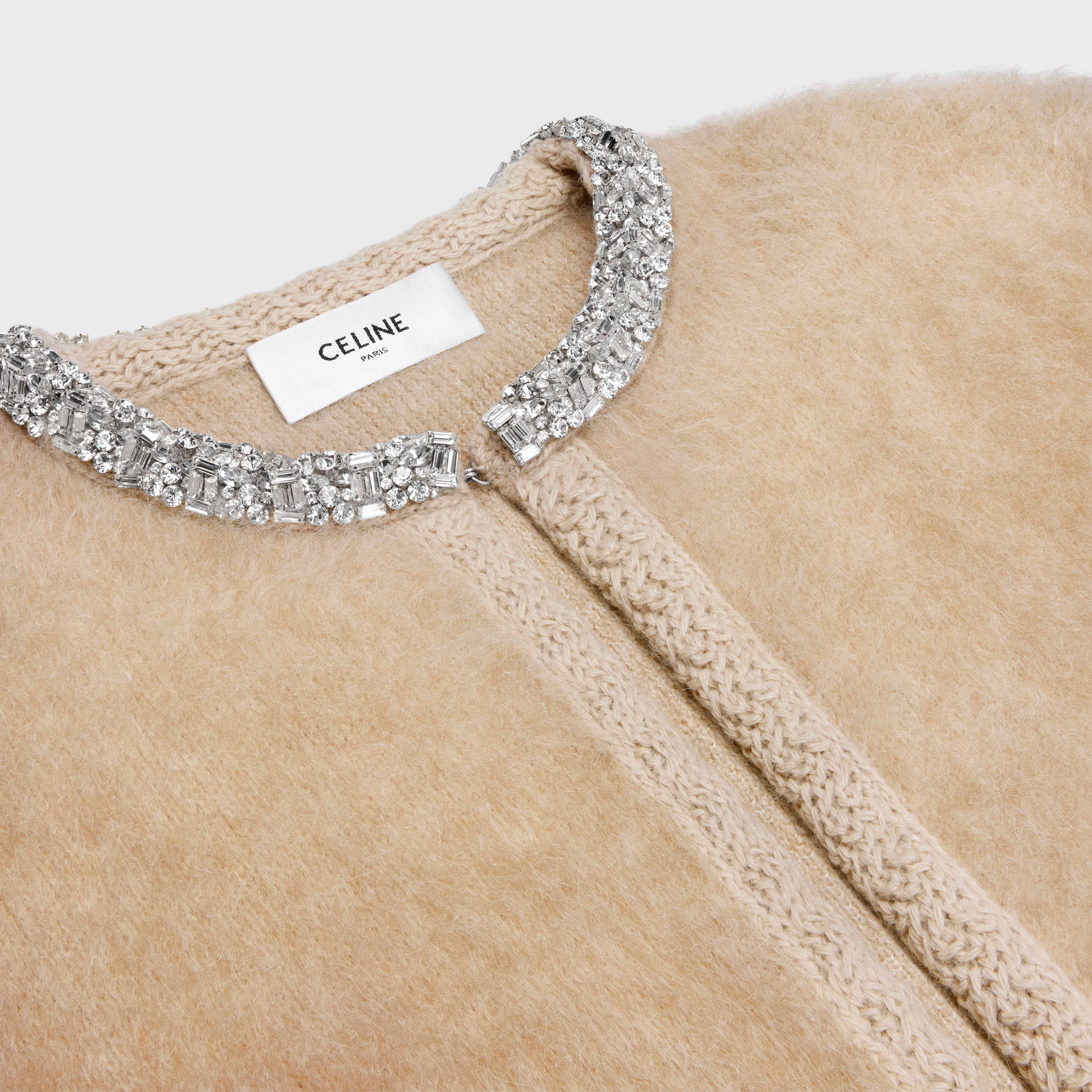 Embroidered cardigan in brushed mohair - 3