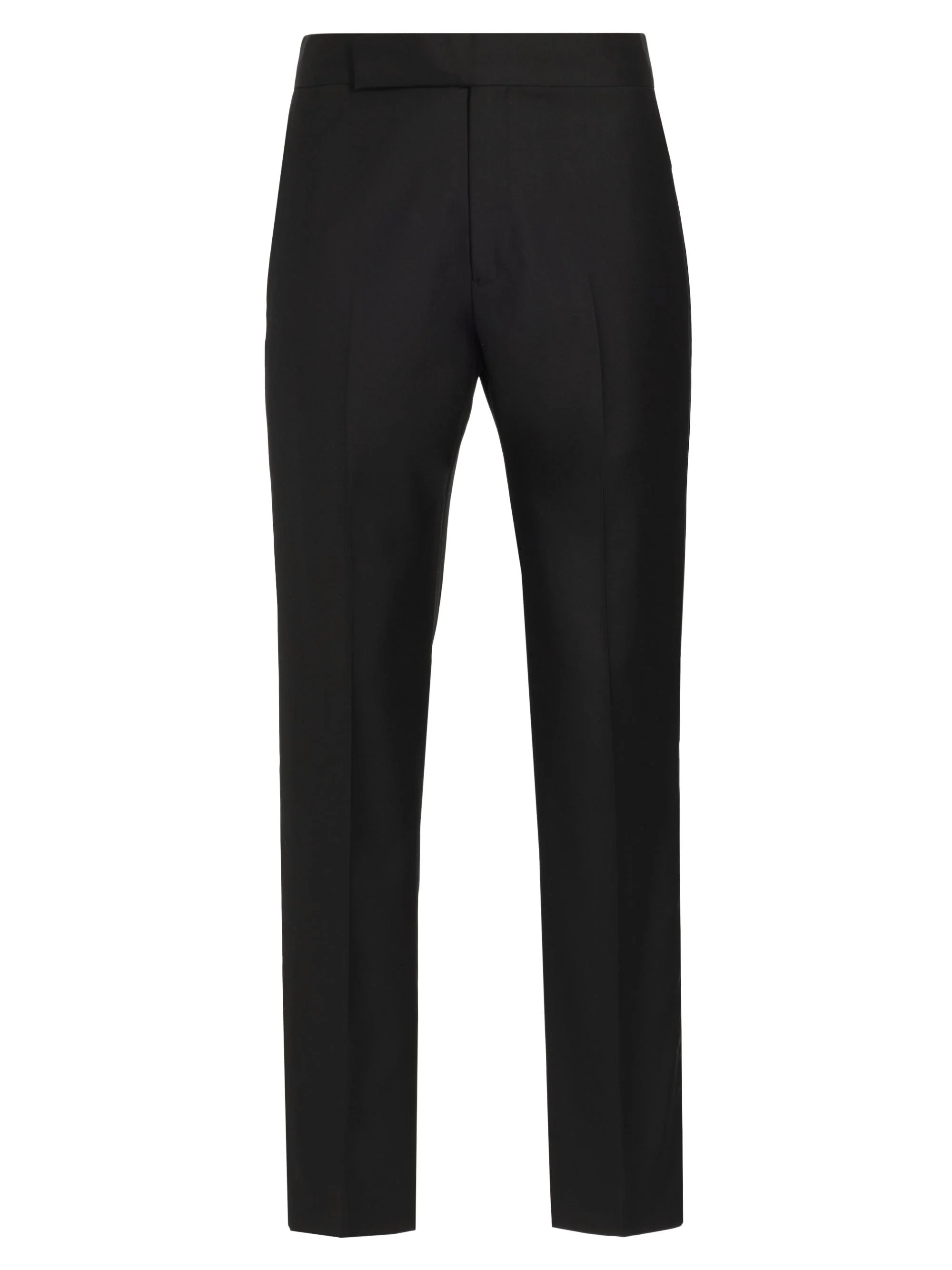Men's Wool Tuxedo Pants - Black - 1