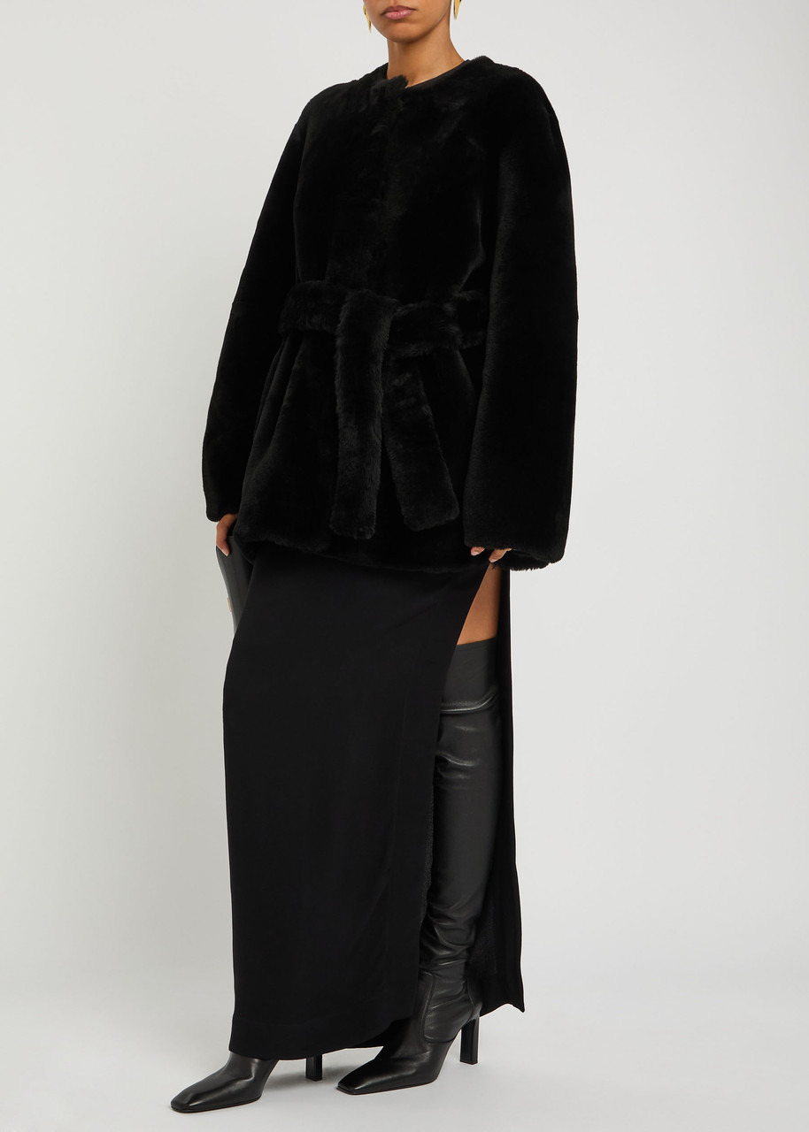 Toteme Belted Shearling Jacket - 4