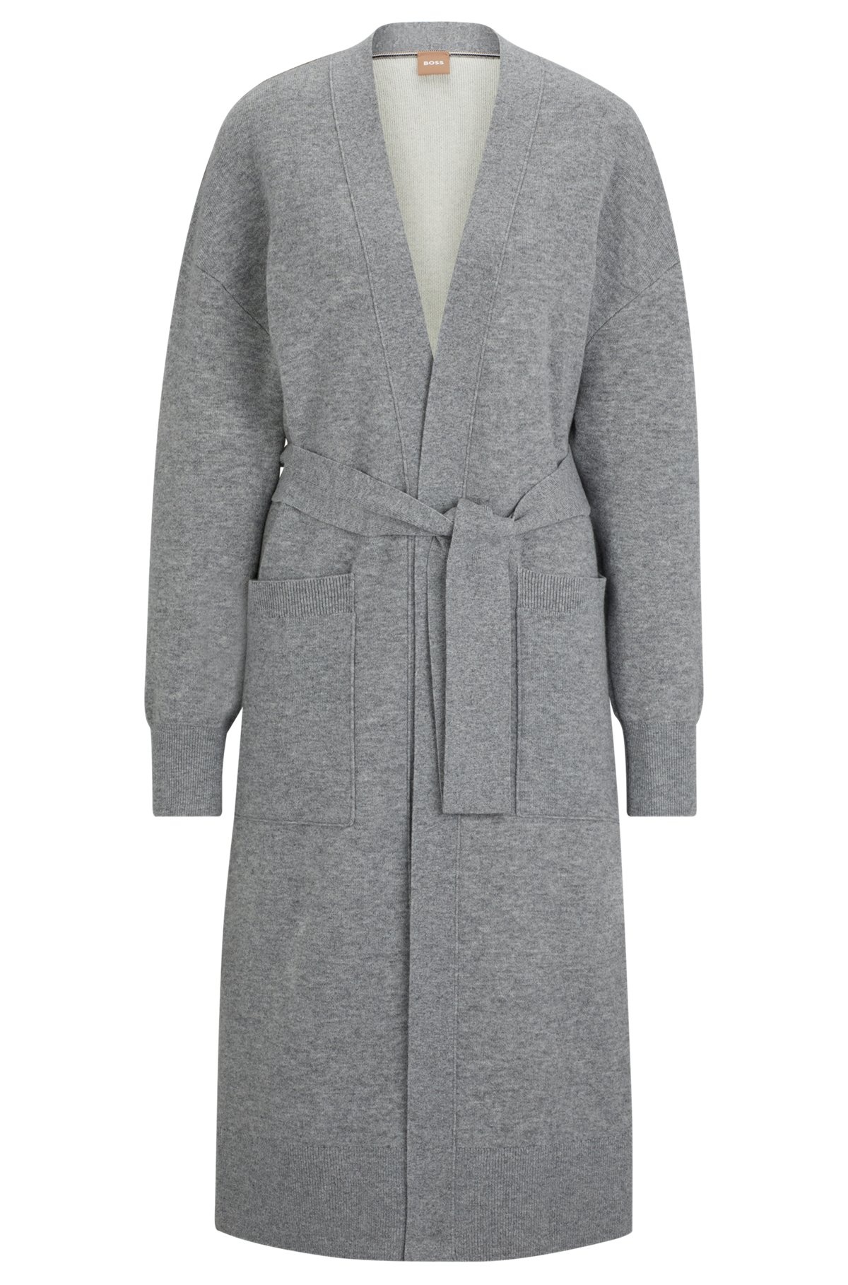 BELTED CARDIGAN IN VIRGIN WOOL AND CASHMERE - 1
