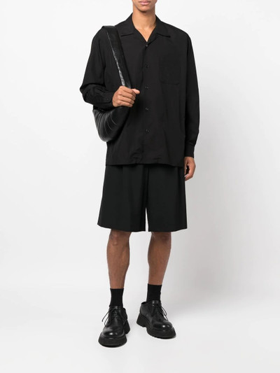 Yohji Yamamoto spread-collar button-down shirt outlook