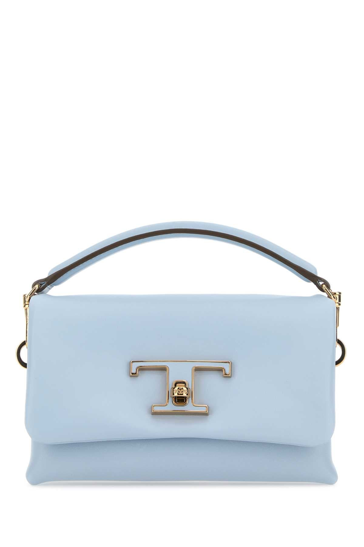 Tod's Women Powder Blue Leather Micro T Timeless Handbag - 1