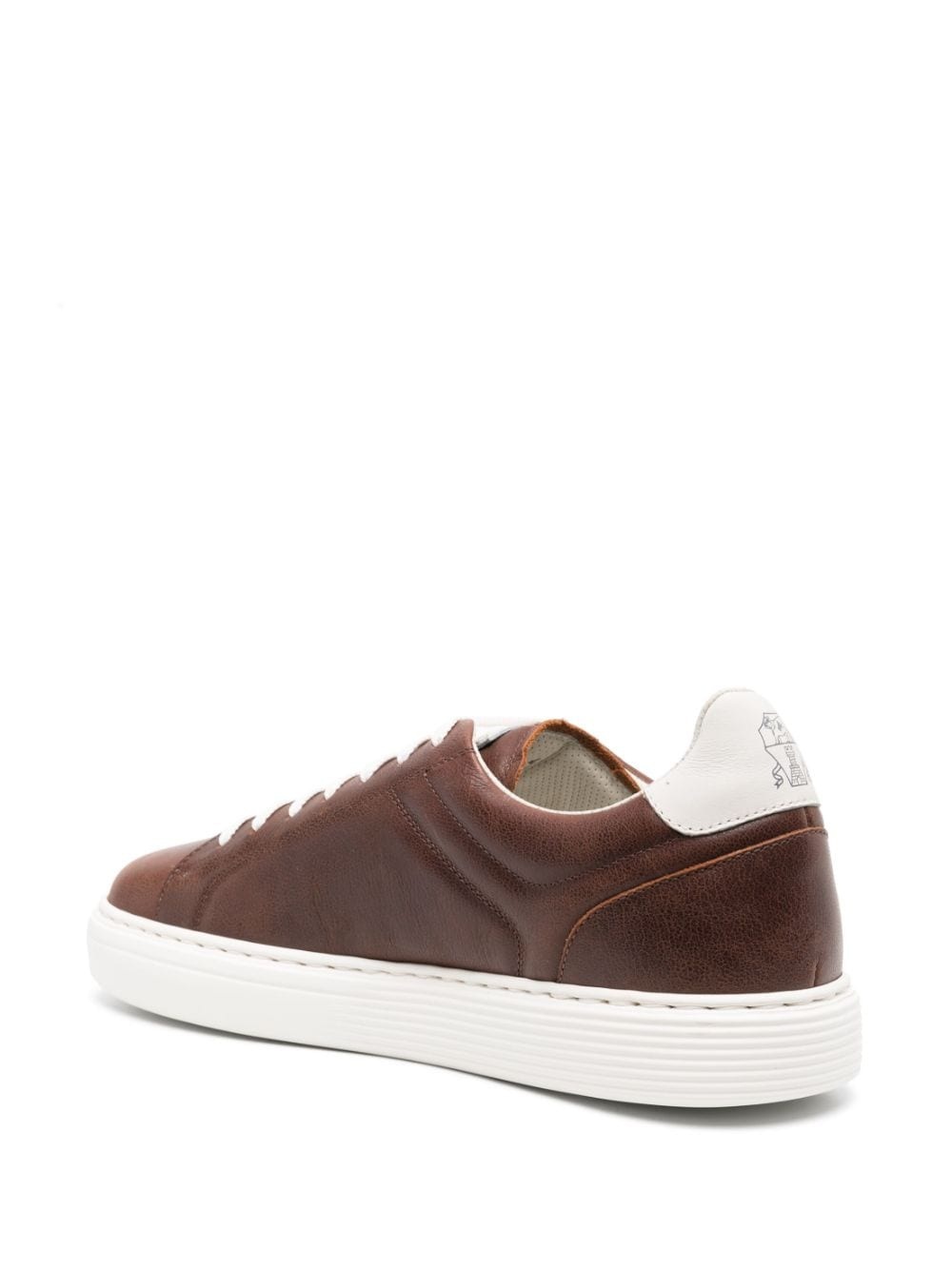 lace-up leather sneakers - 3