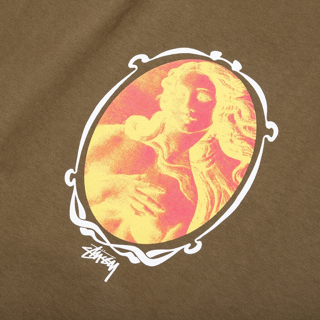 Stussy Venus Oval Pig. Dyed Tee Mサイズ Stüssy VENUS OVAL PIG. DYED TEE - BROWN | REVERSIBLE