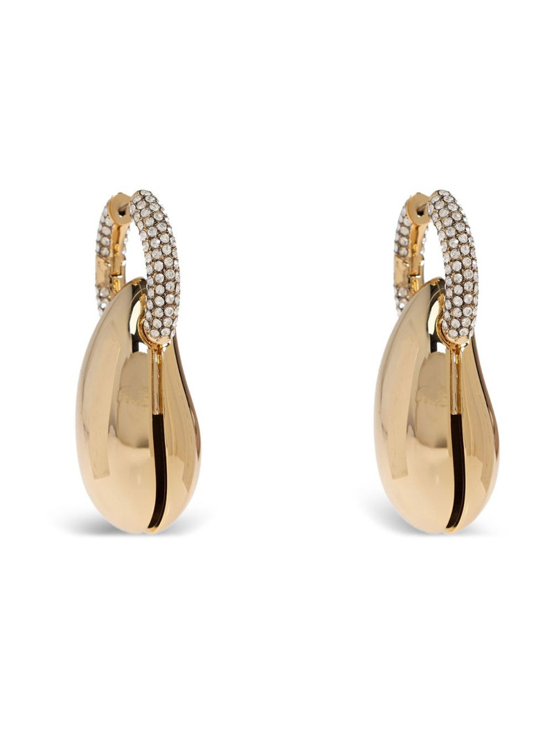 huggie-fastening drop earrings 4