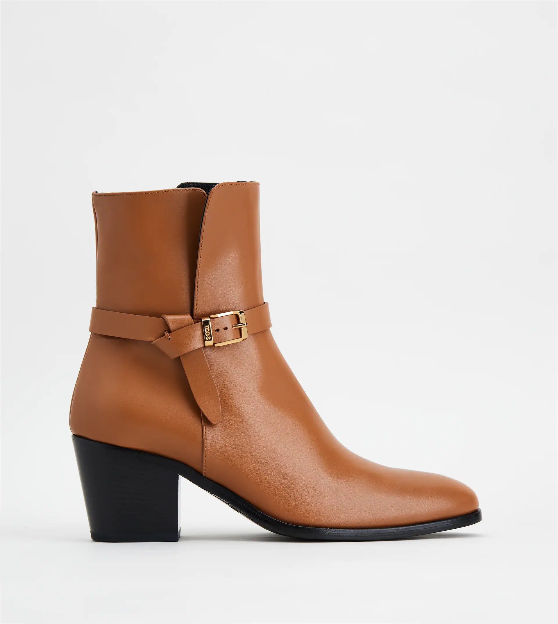 ANKLE BOOTS IN LEATHER - BROWN - 1