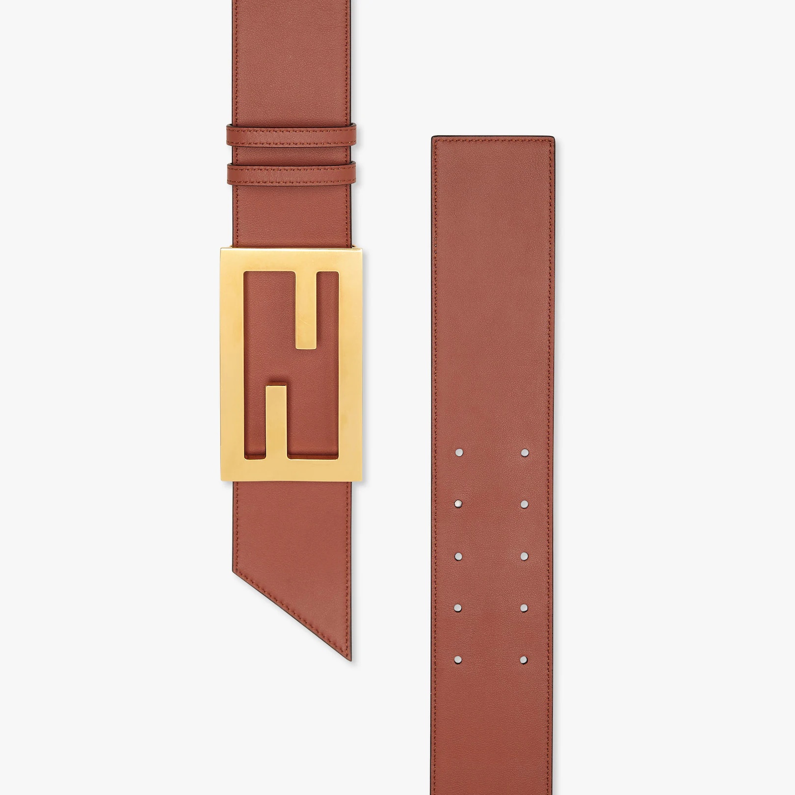 Brown leather belt - 2