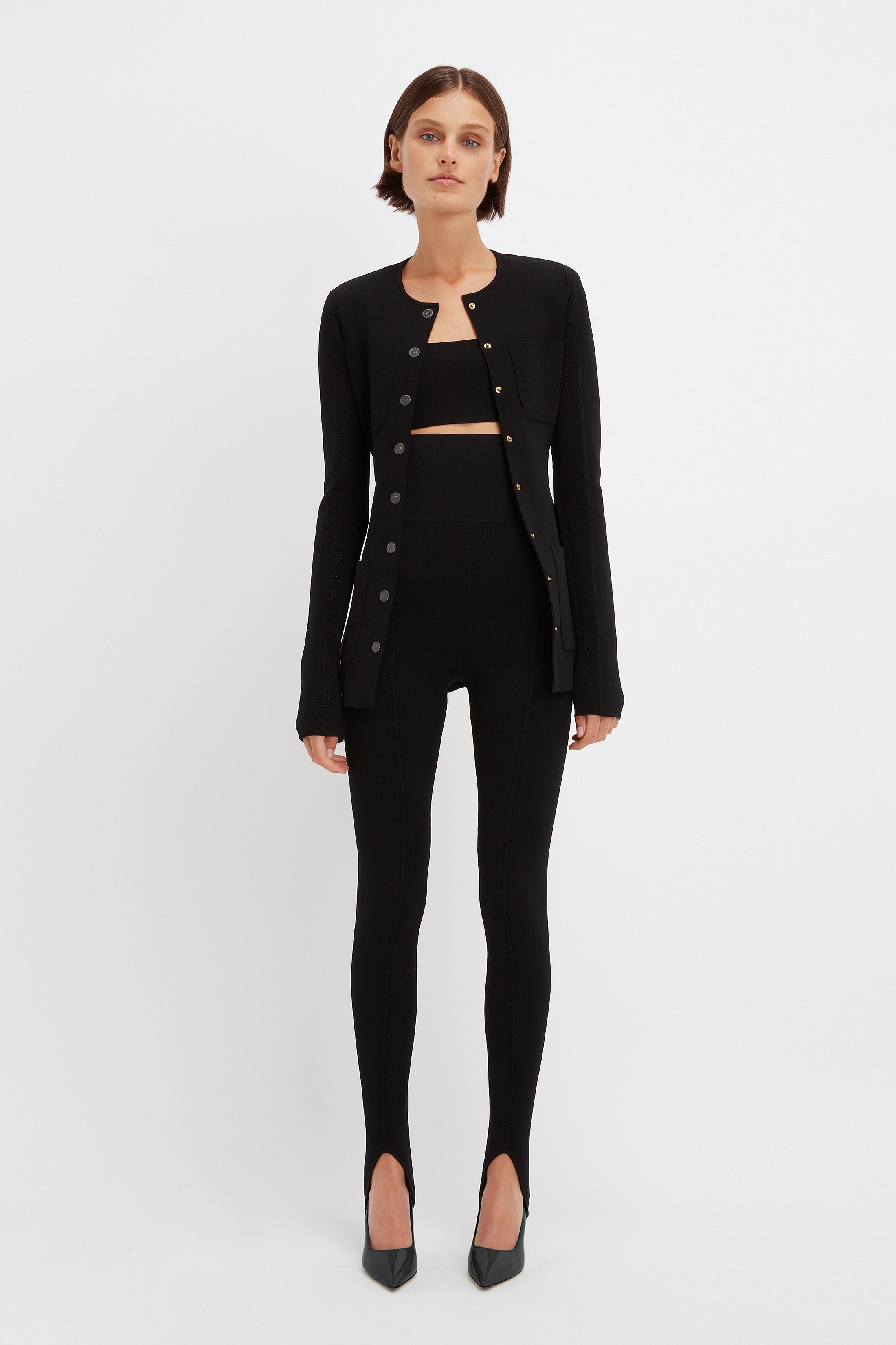 VB Body Longline Jacket in Black - 5