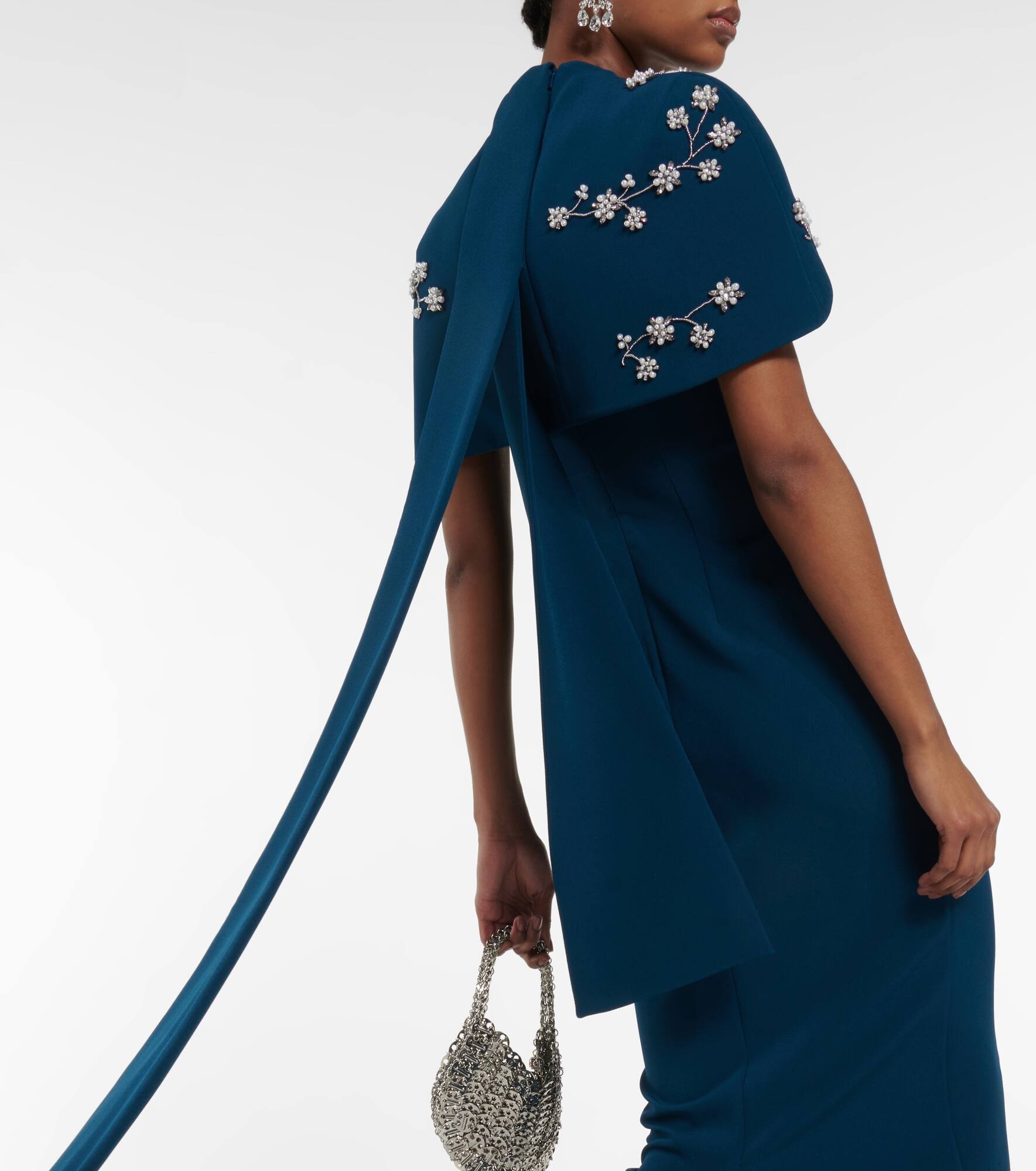 Embellished crêpe gown - 5