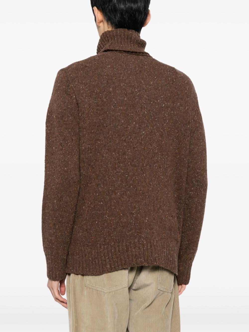 roll neck tweed jumper - 4