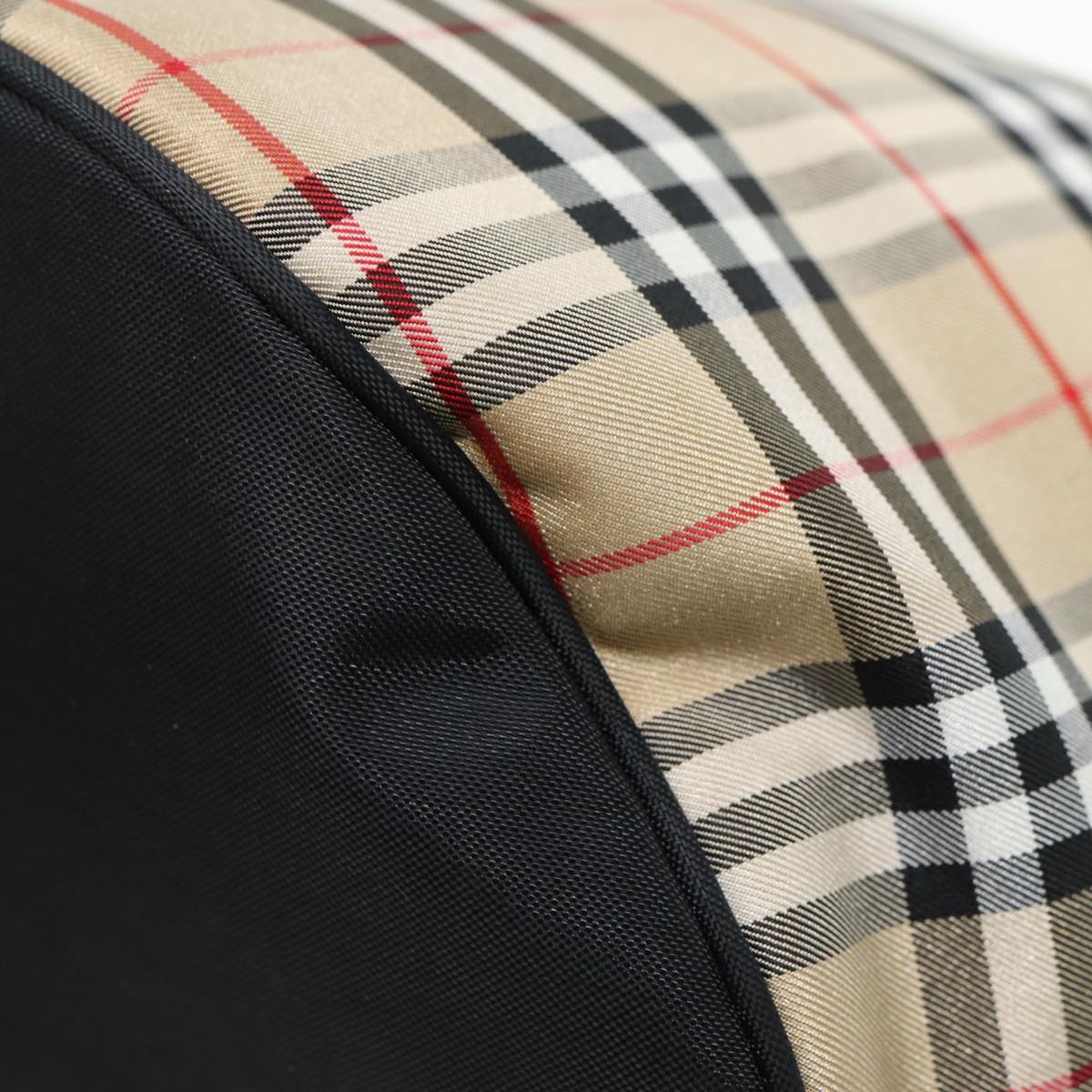 Burberry Nova Check Blue Label Tote Bag Nylon Beige Silver - 15