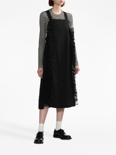 Noir Kei Ninomiya tulle-trim wool dress outlook