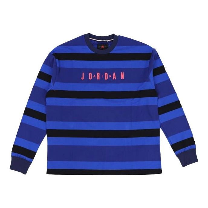 Air Jordan Sport Dna Casual Stripe Pullover Sports Long Sleeves Blue CV1143-470 - 1