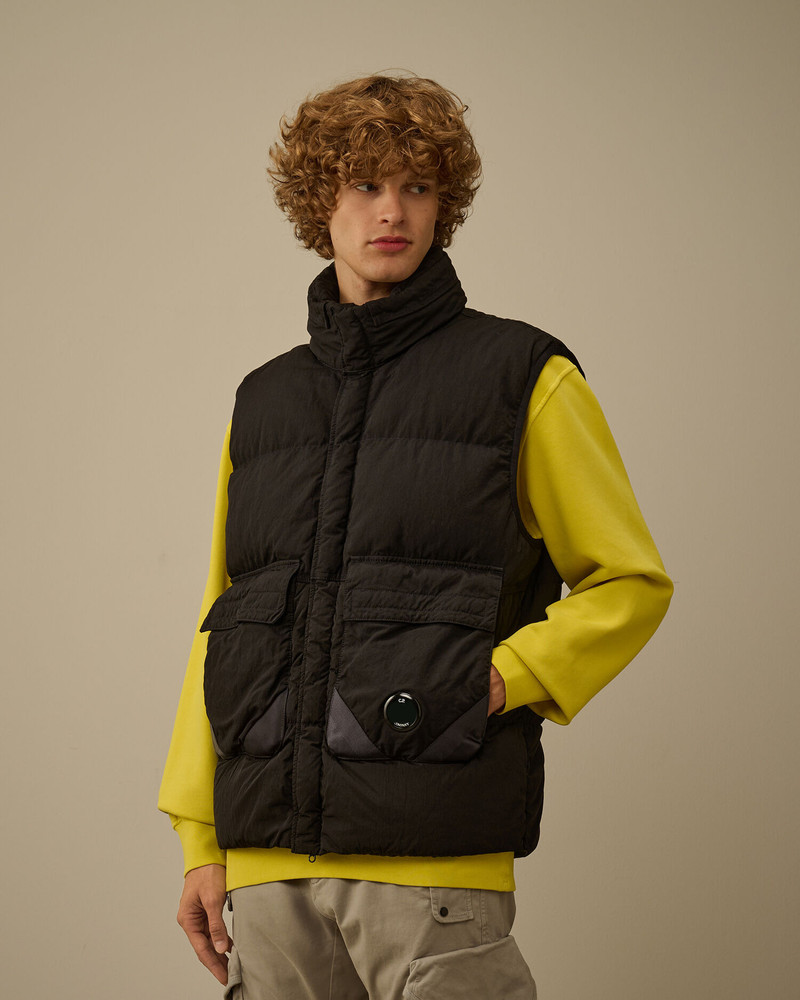 Eco-Chrome R Mixed Hooded Down Gilet 3