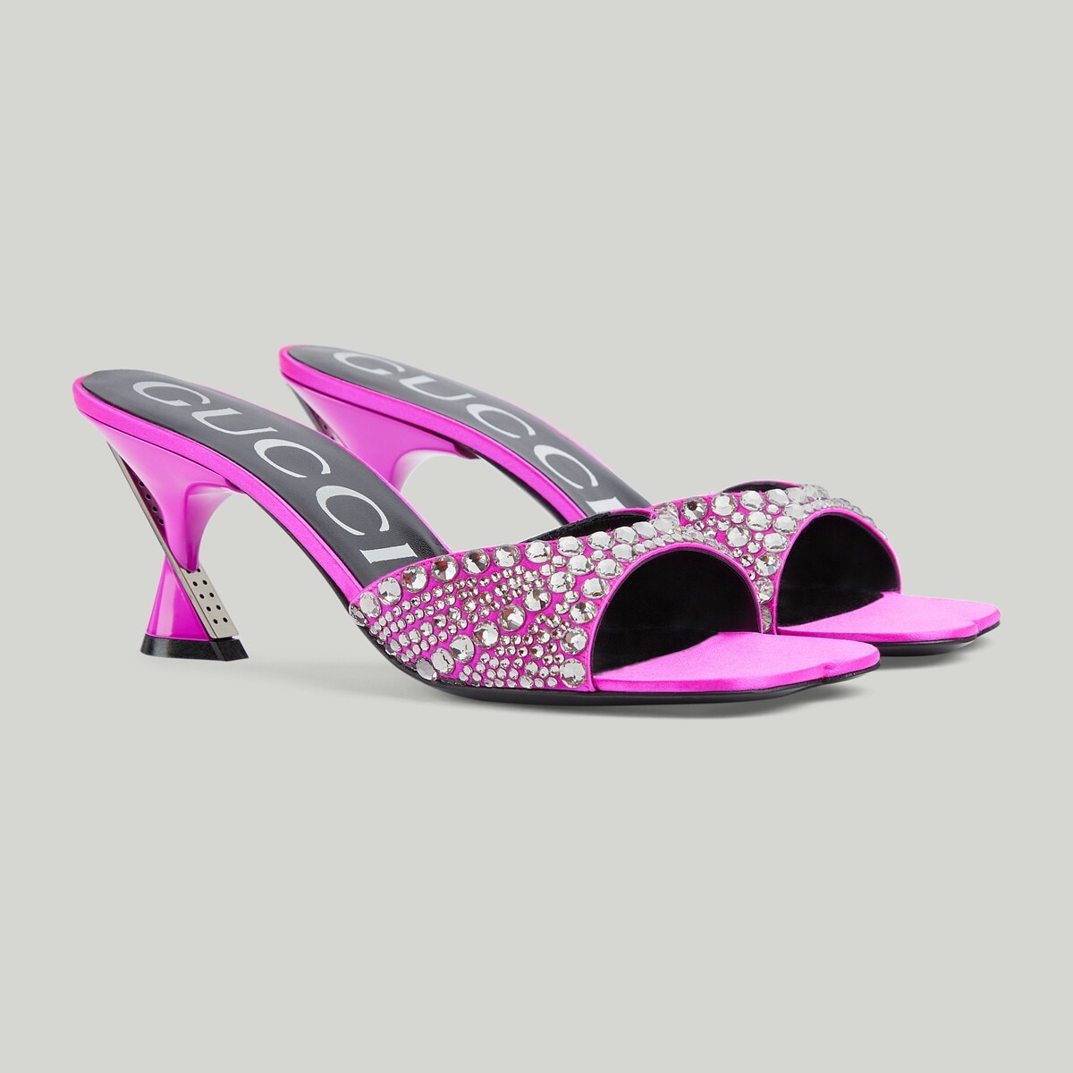 Women's slide sandal with crystals - 2