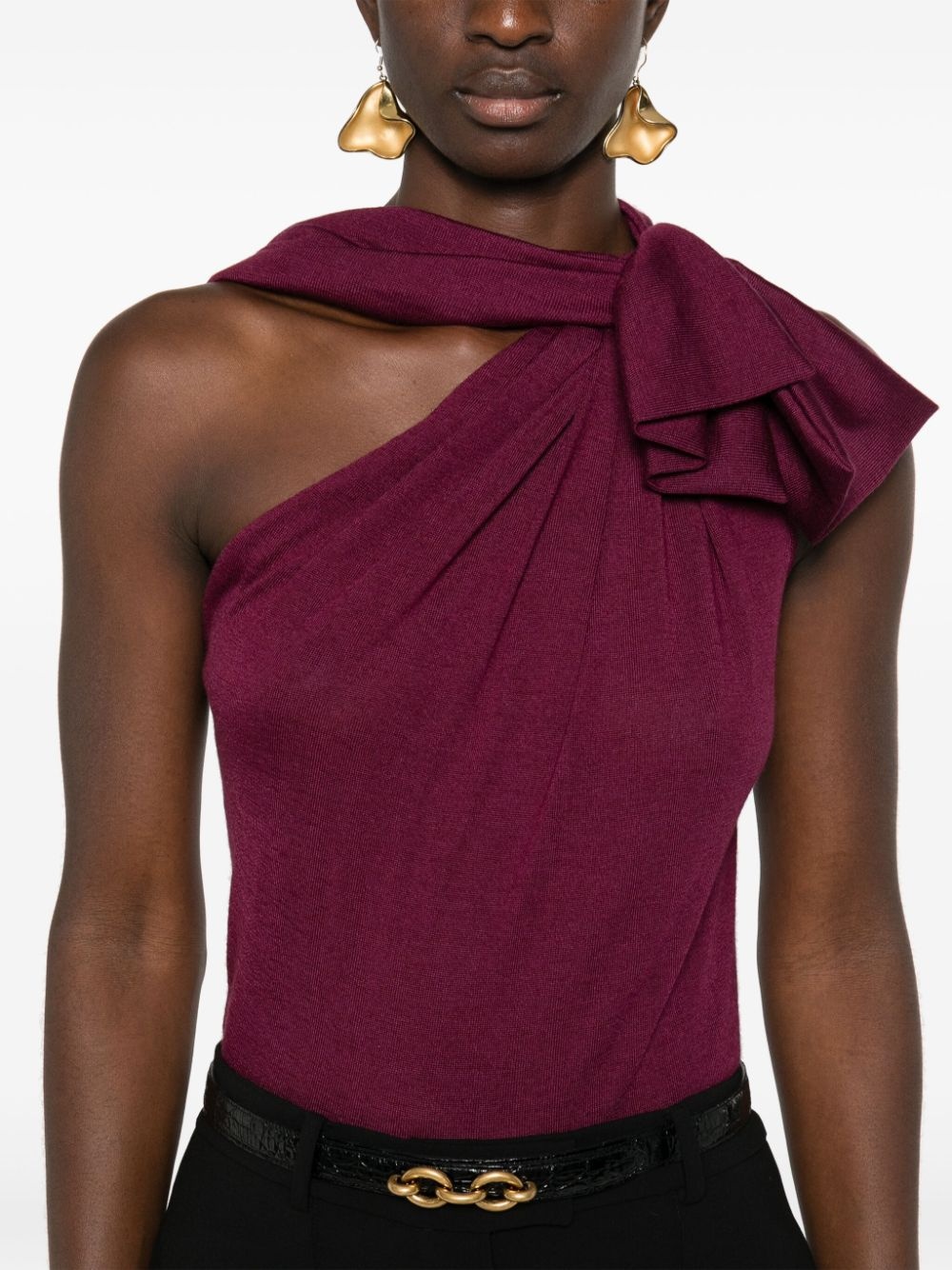 ruched-detail sleeveless top - 5