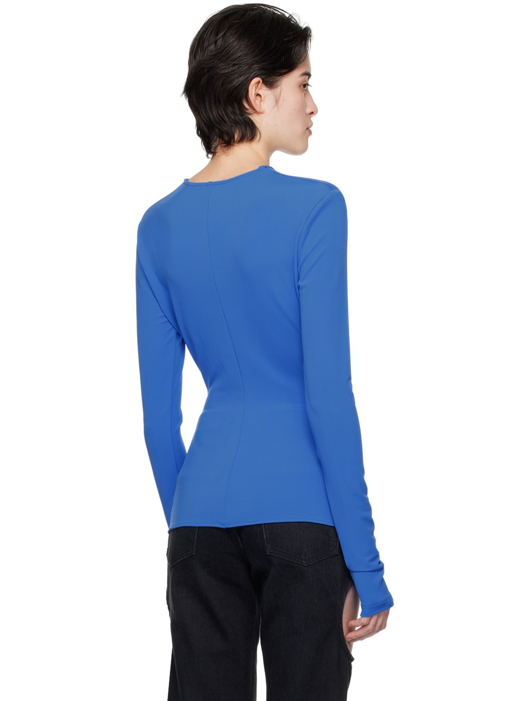 Blue Twist Long Sleeve T-Shirt - 3