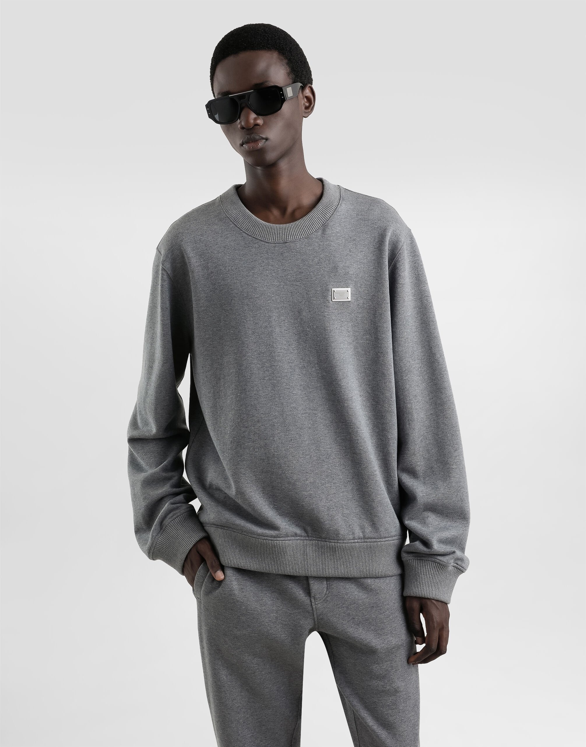 Cotton sweatshirt with tag - 4