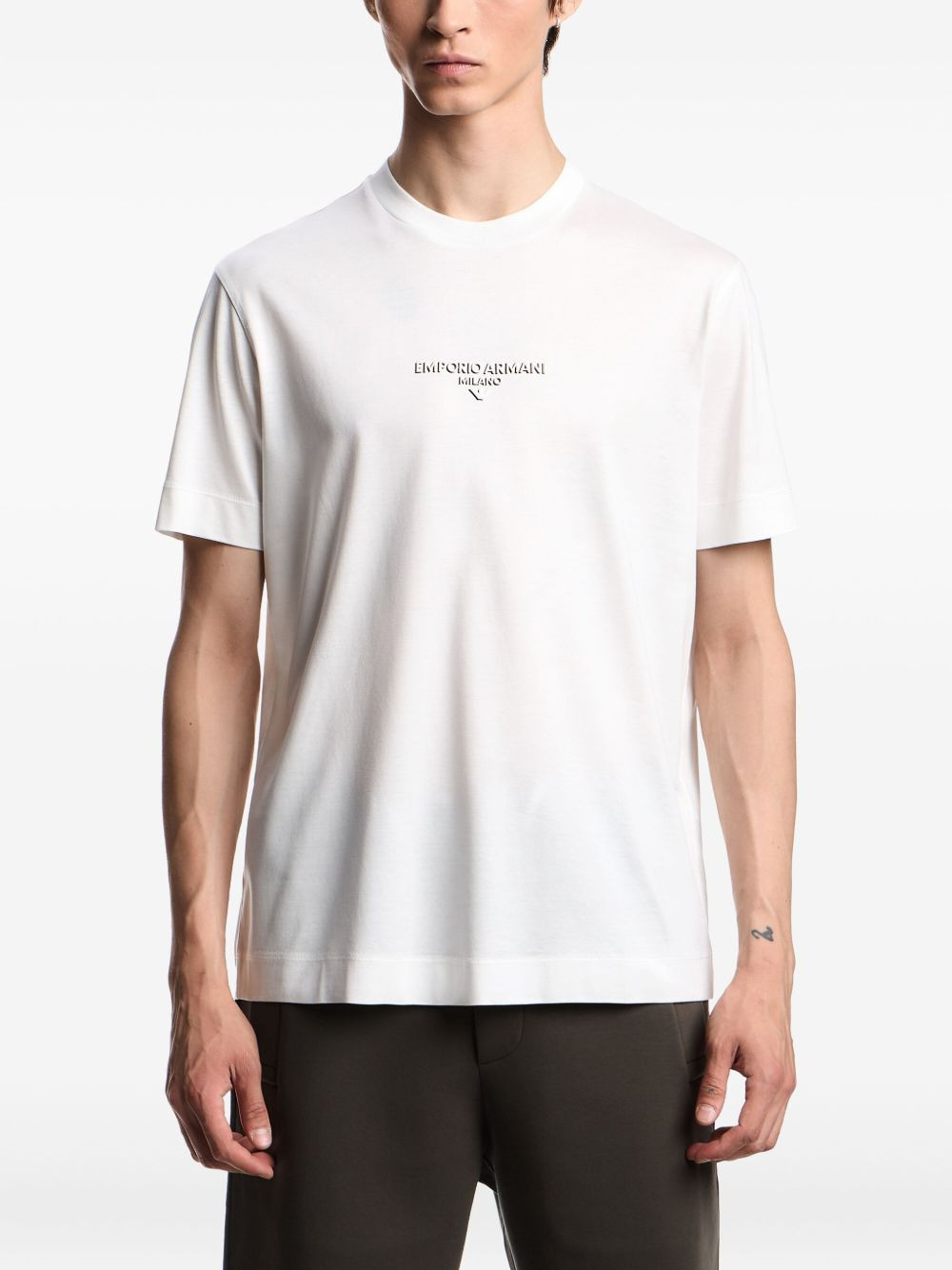logo-embroidered T-shirt - 3