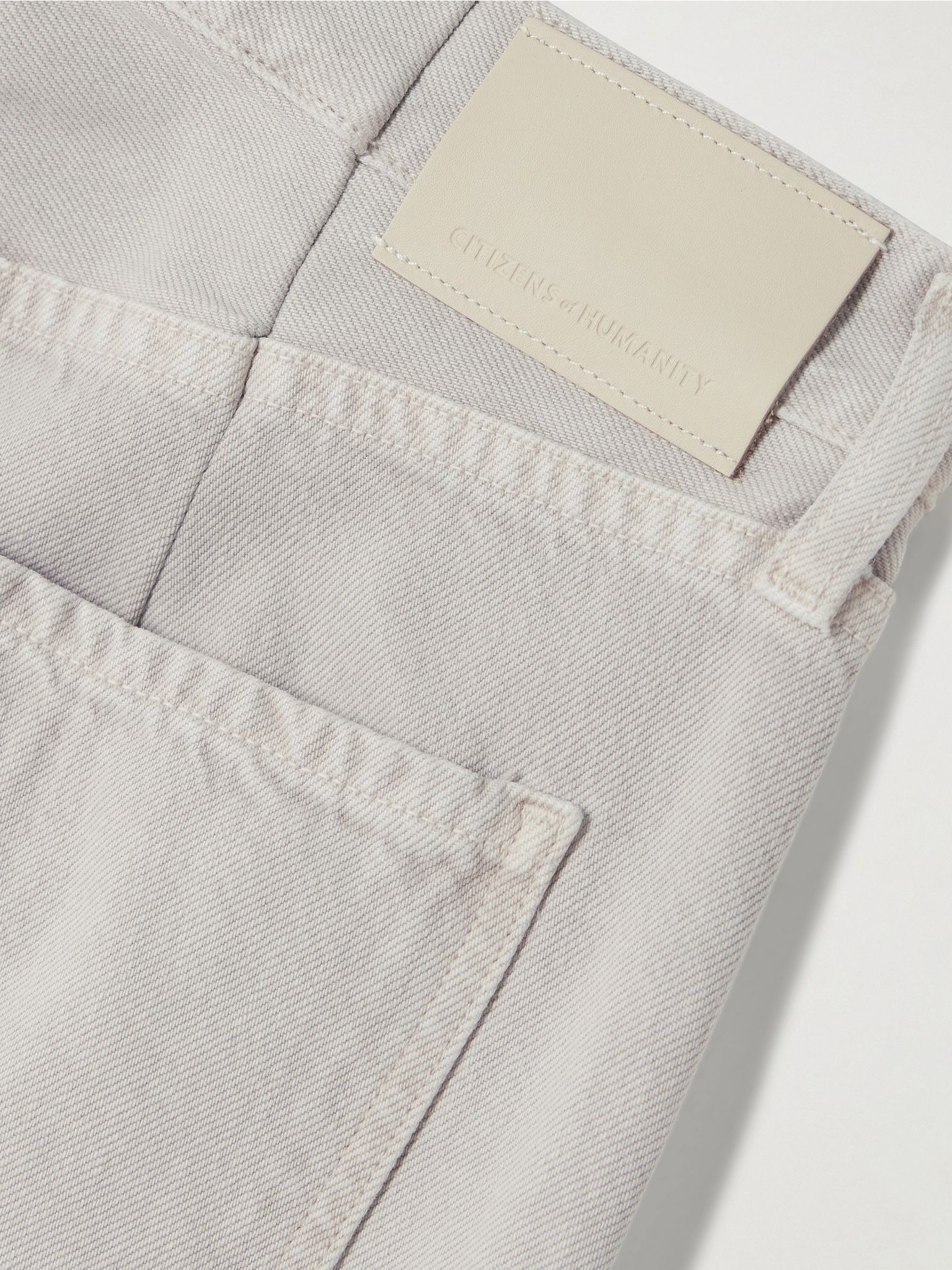 Horseshoe high-rise barrel-leg jeans Light gray - 5