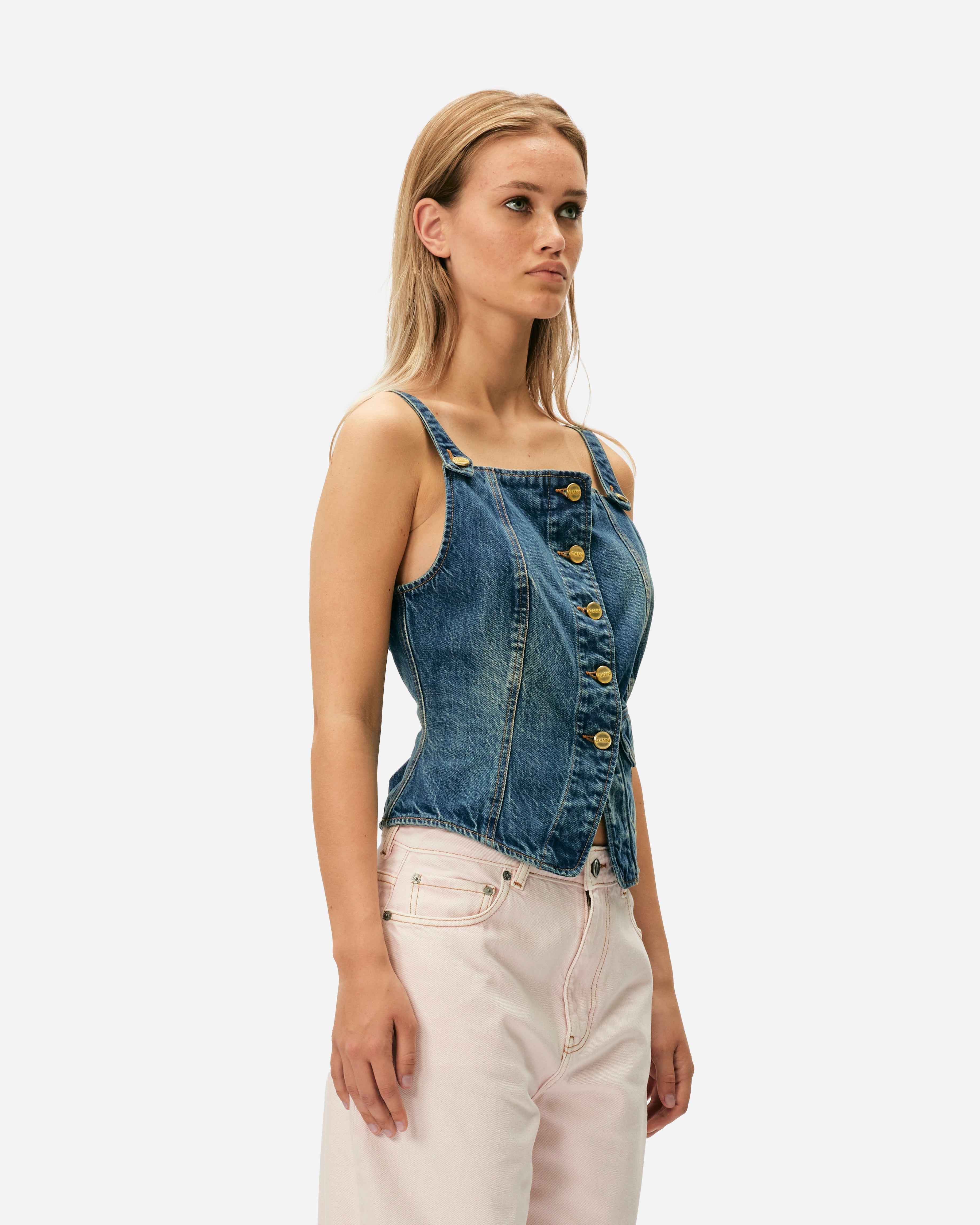 Heavy Washed Denim Top - 3
