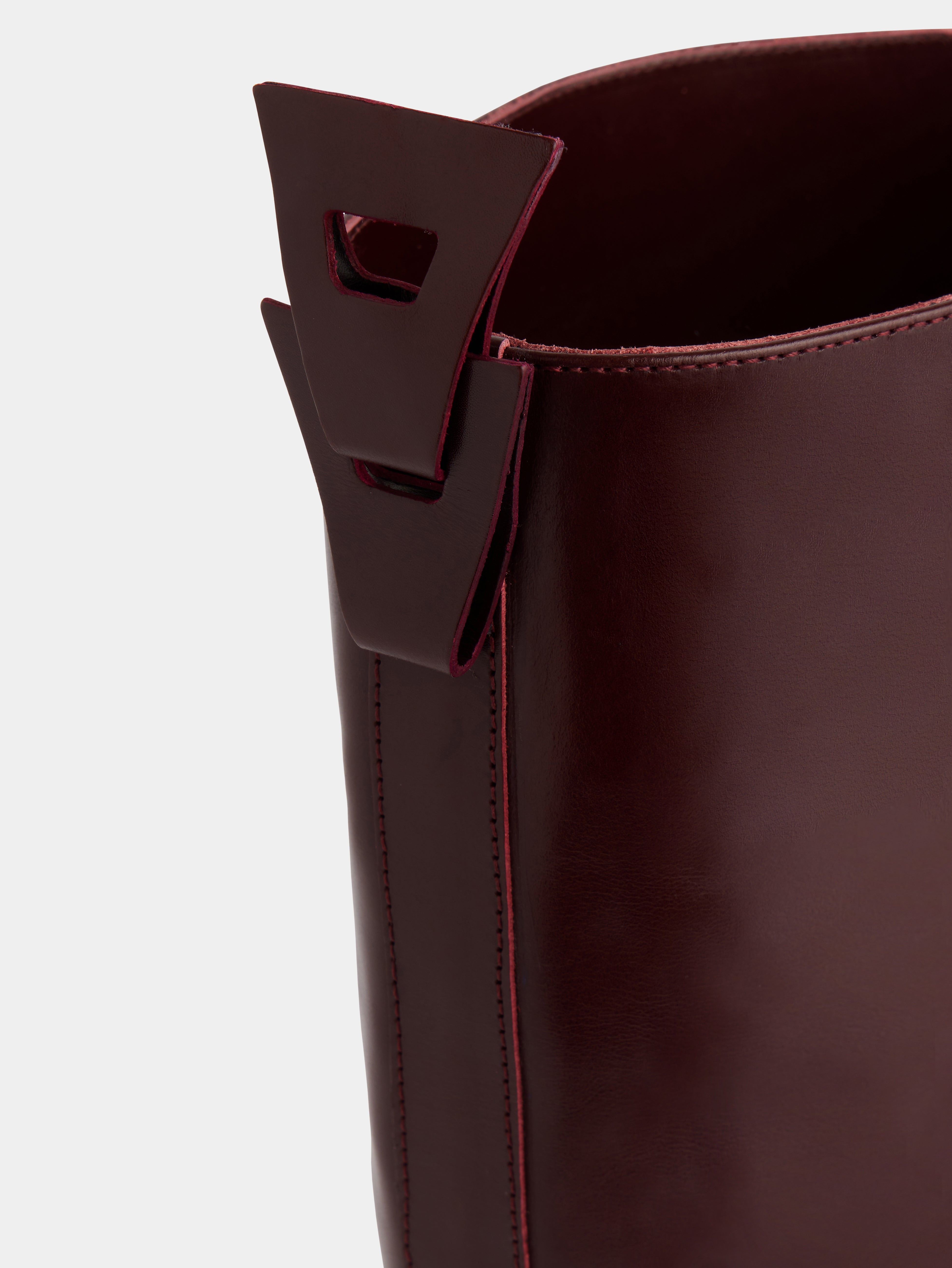 BURGUNDY BOOTS IN SMOOTH LEATHER - 4