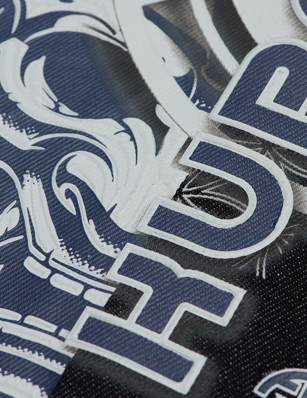 Hannya and Kamon Collage Print Denim Jacket - 9