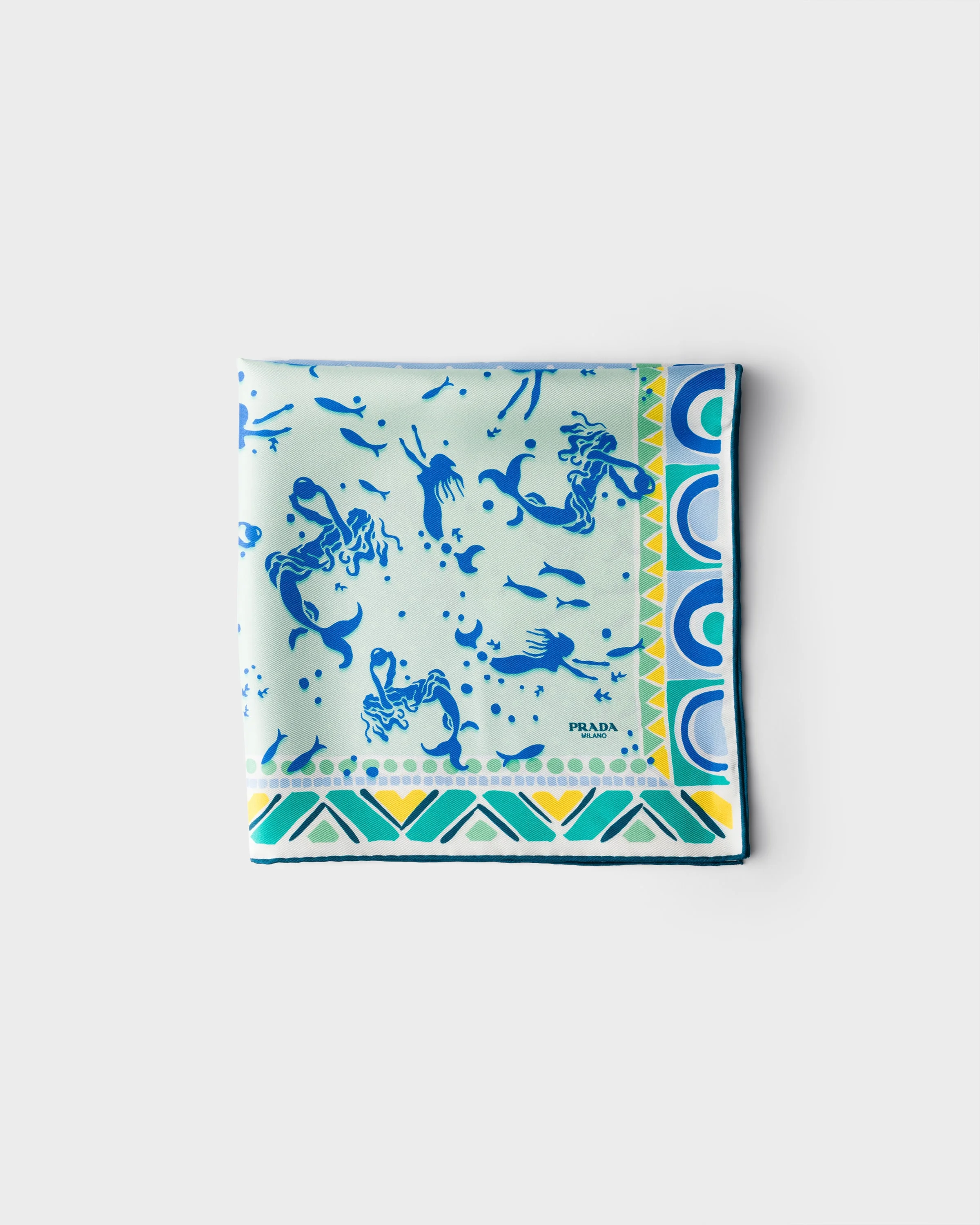 Printed silk twill scarf 55 - 1